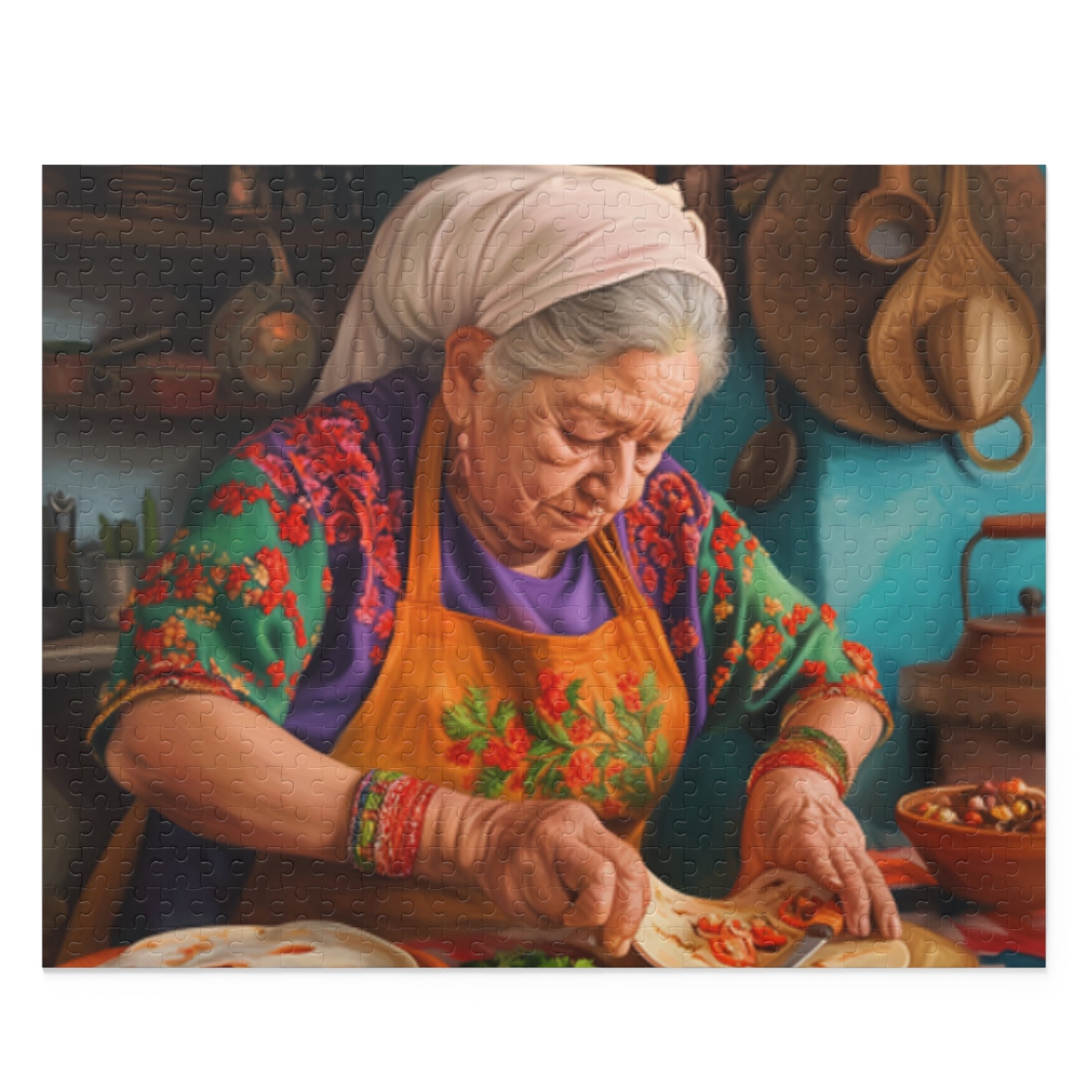 Mexican Art Vintage Old Women Jigsaw Puzzle Adult Birthday Business Jigsaw Puzzle Gift for Him Funny Humorous Indoor Outdoor Game Gift For Her Online-1