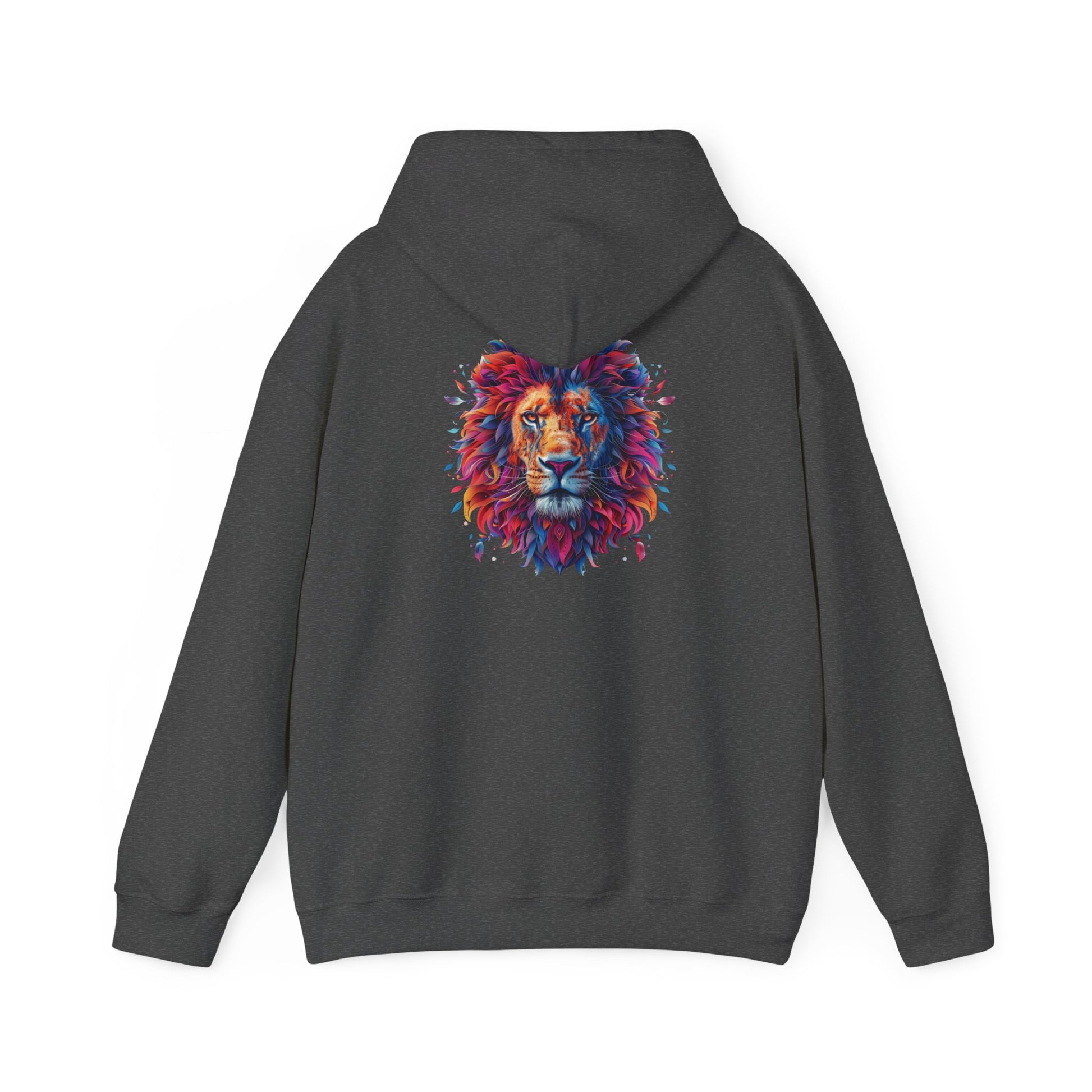 Lion Head Graphic Unisex Heavy Blend™ Hooded Sweatshirt Cotton Funny Humorous Graphic Soft Premium Unisex Men Women Dark Heather Hooded Sweatshirt Birthday Gift-2