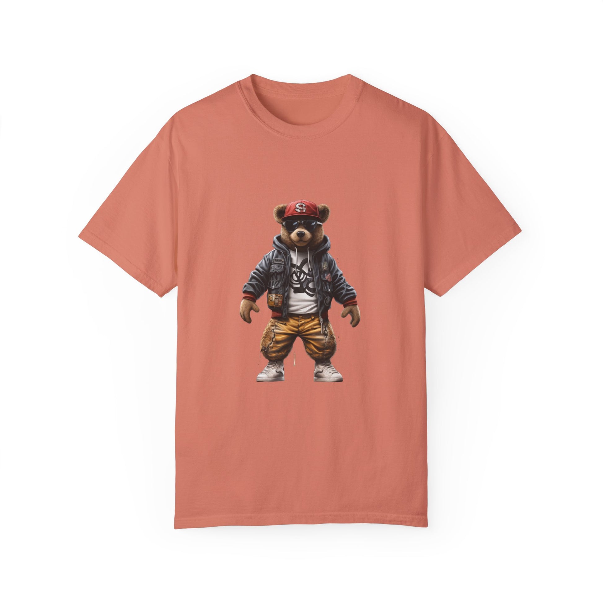 Hip Hop Teddy Bear Graphic Unisex Garment-dyed T-shirt Cotton Funny Humorous Graphic Soft Premium Unisex Men Women Terracotta T-shirt Birthday Gift-14