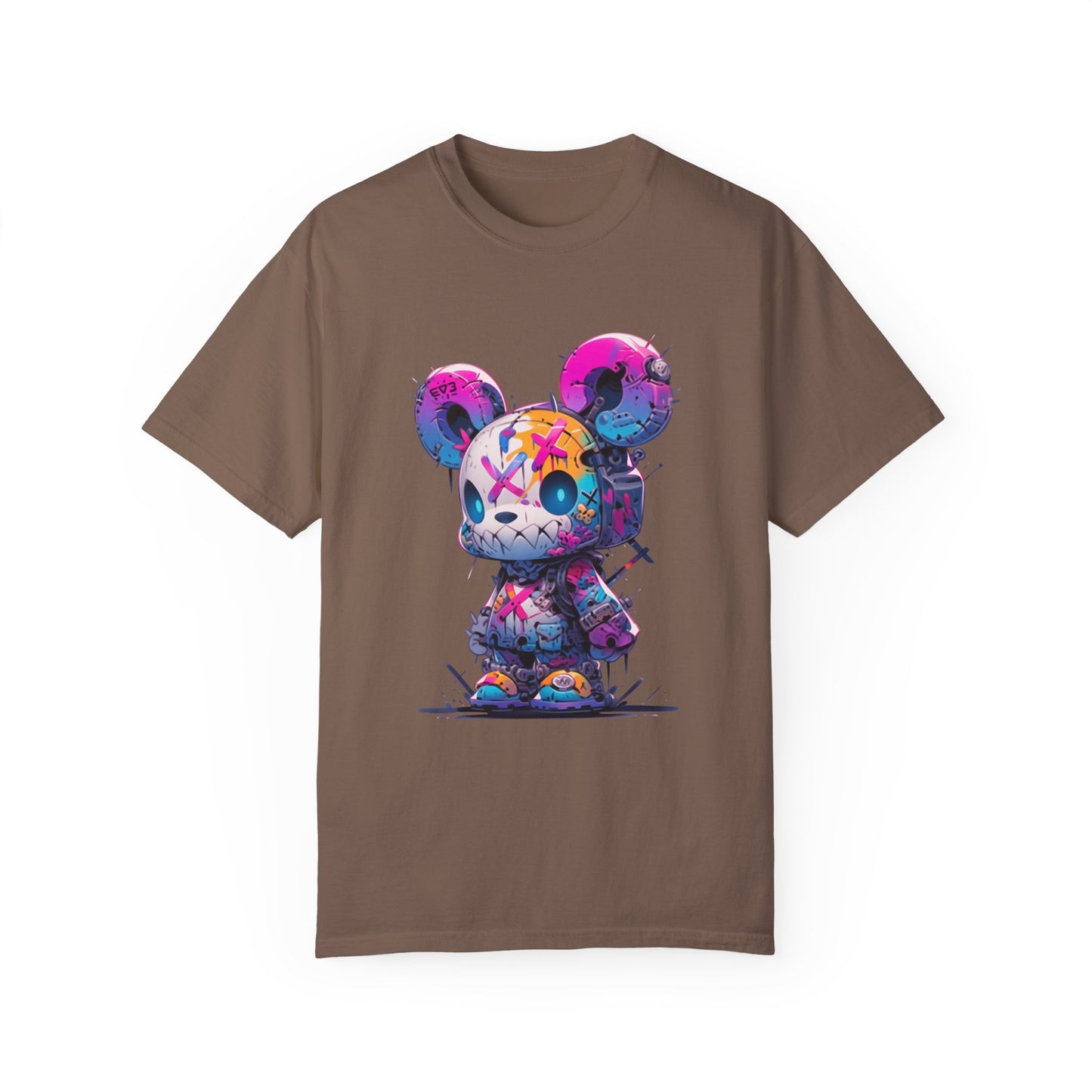 Hip Hop Teddy Bear Graphic Unisex Garment-dyed T-shirt Cotton Funny Humorous Graphic Soft Premium Unisex Men Women Espresso T-shirt Birthday Gift-15