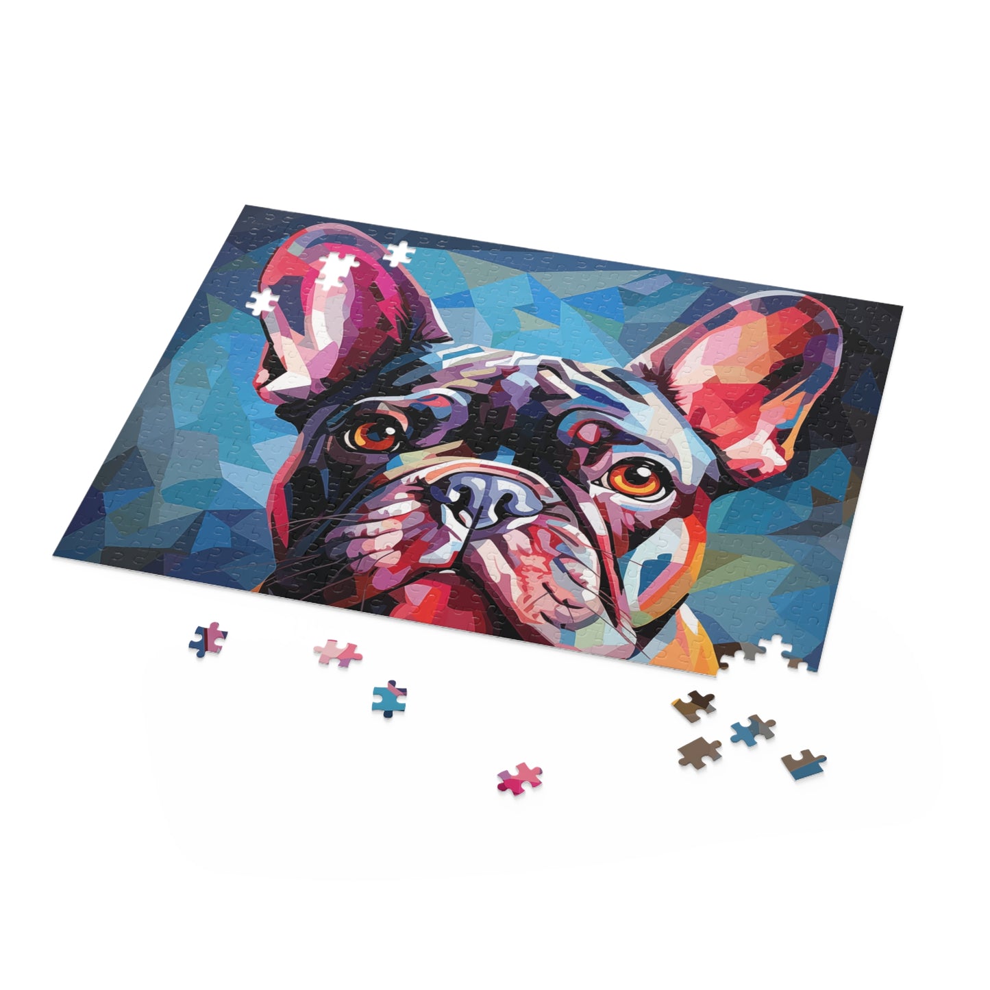 Watercolor Abstract Frenchie Dog Puzzle Oil Paint for Boys, Girls, Kids Adult Birthday Business Jigsaw Puzzle Gift for Him Funny Humorous Indoor Outdoor Game Gift For Her Online-5