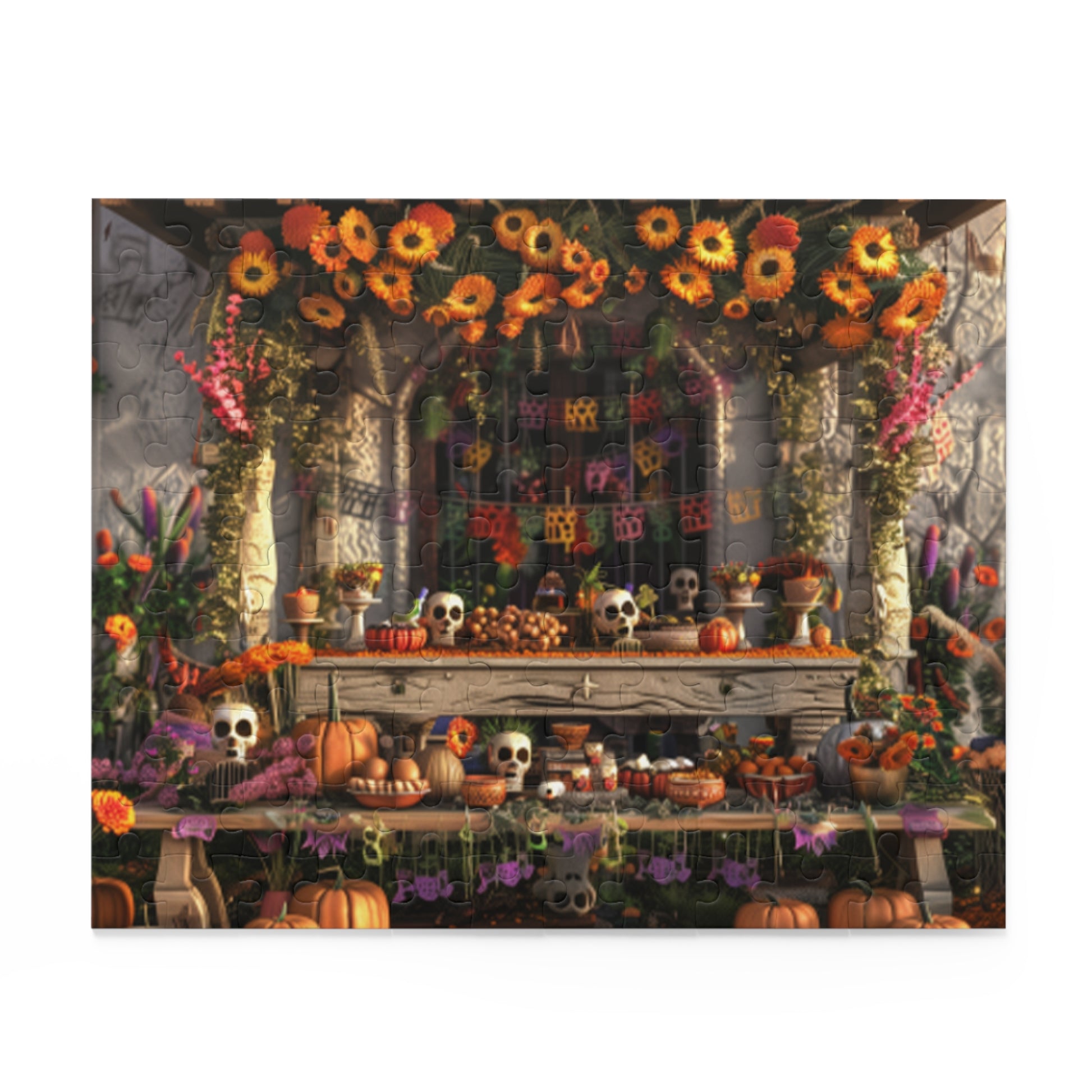 Mexican Art Day of the Dead Día de Muertos Jigsaw Puzzle Adult Birthday Business Jigsaw Puzzle Gift for Him Funny Humorous Indoor Outdoor Game Gift For Her Online-2