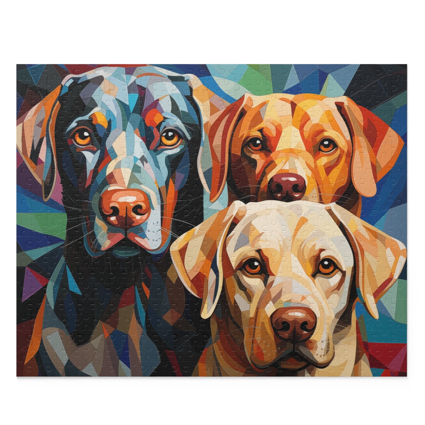 Vibrant Abstract Labrador Dog Retriever Jigsaw Puzzle for Boys, Girls, Kids Adult Birthday Business Jigsaw Puzzle Gift for Him Funny Humorous Indoor Outdoor Game Gift For Her Online-1