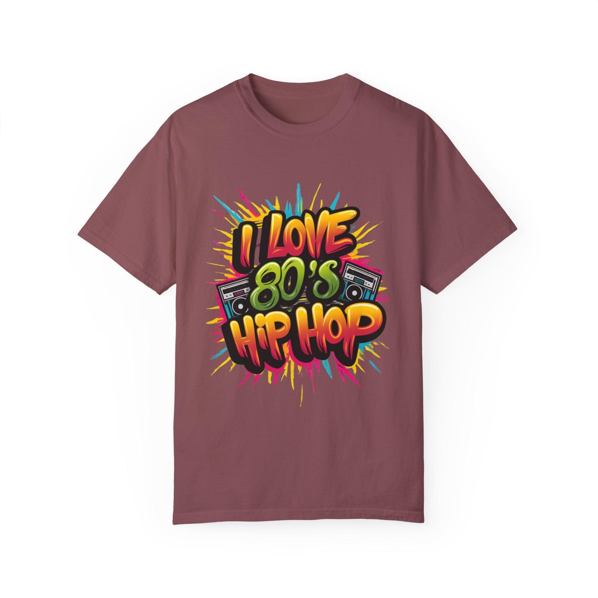 I Love 80's Hip Hop Graphic Unisex Garment-dyed T-shirt Cotton Funny Humorous Graphic Soft Premium Unisex Men Women Brick T-shirt Birthday Gift-5