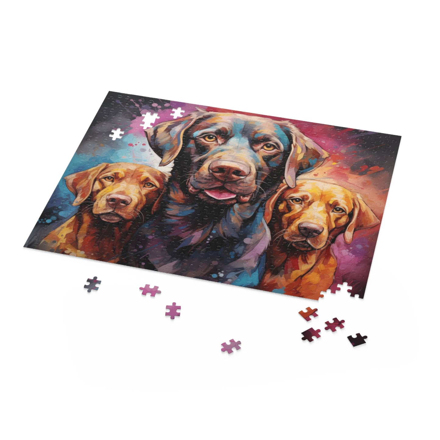 Vibrant Jigsaw Puzzle Watercolor Abstract Labrador Dog for Girls, Boys, Kids Adult Birthday Business Jigsaw Puzzle Gift for Him Funny Humorous Indoor Outdoor Game Gift For Her Online-5