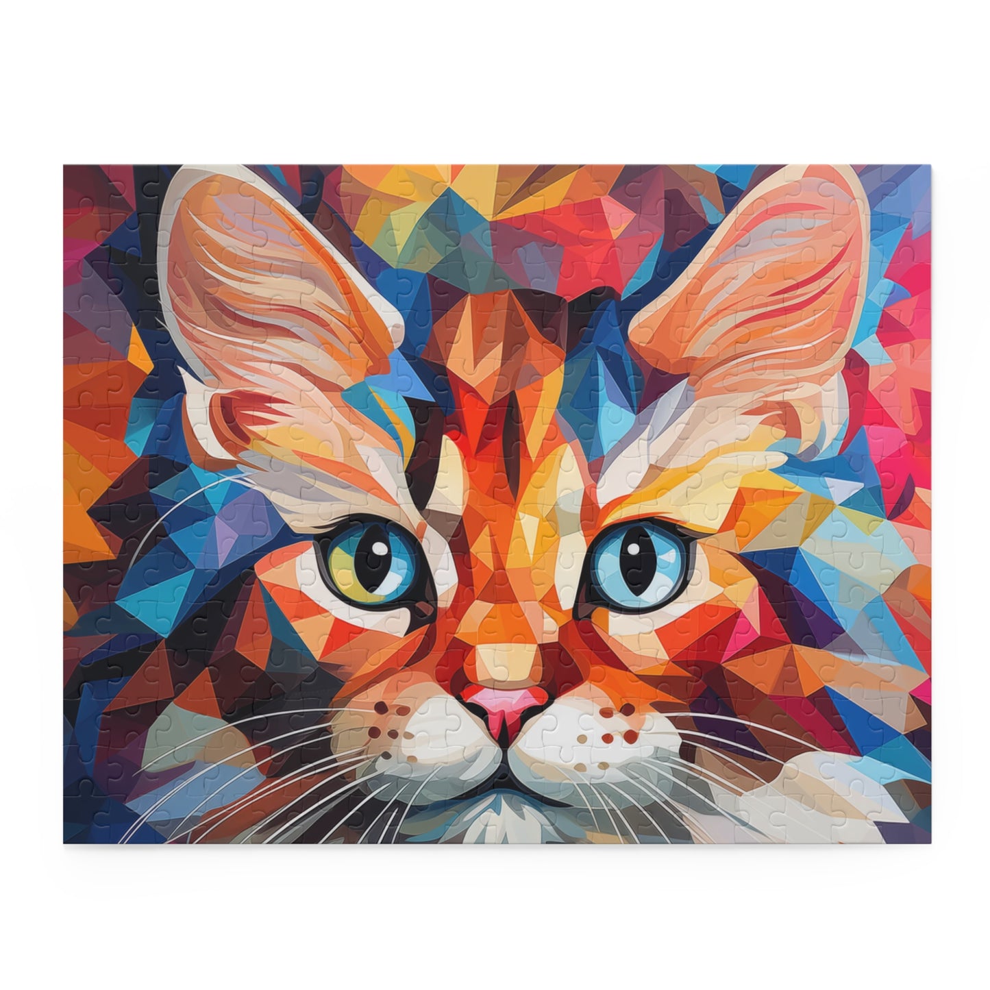 Abstract Cat Oil Paint Jigsaw Puzzle for Boys, Girls, Kids Adult Birthday Business Jigsaw Puzzle Gift for Him Funny Humorous Indoor Outdoor Game Gift For Her Online-3