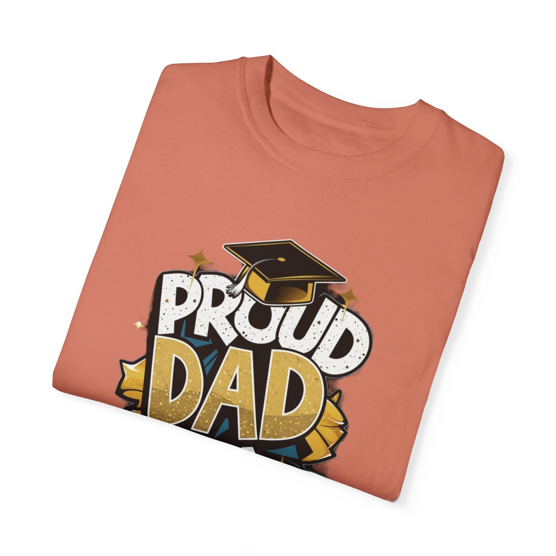 Proud Dad of a 2024 Graduate Unisex Garment-dyed T-shirt Cotton Funny Humorous Graphic Soft Premium Unisex Men Women Terracotta T-shirt Birthday Gift-56