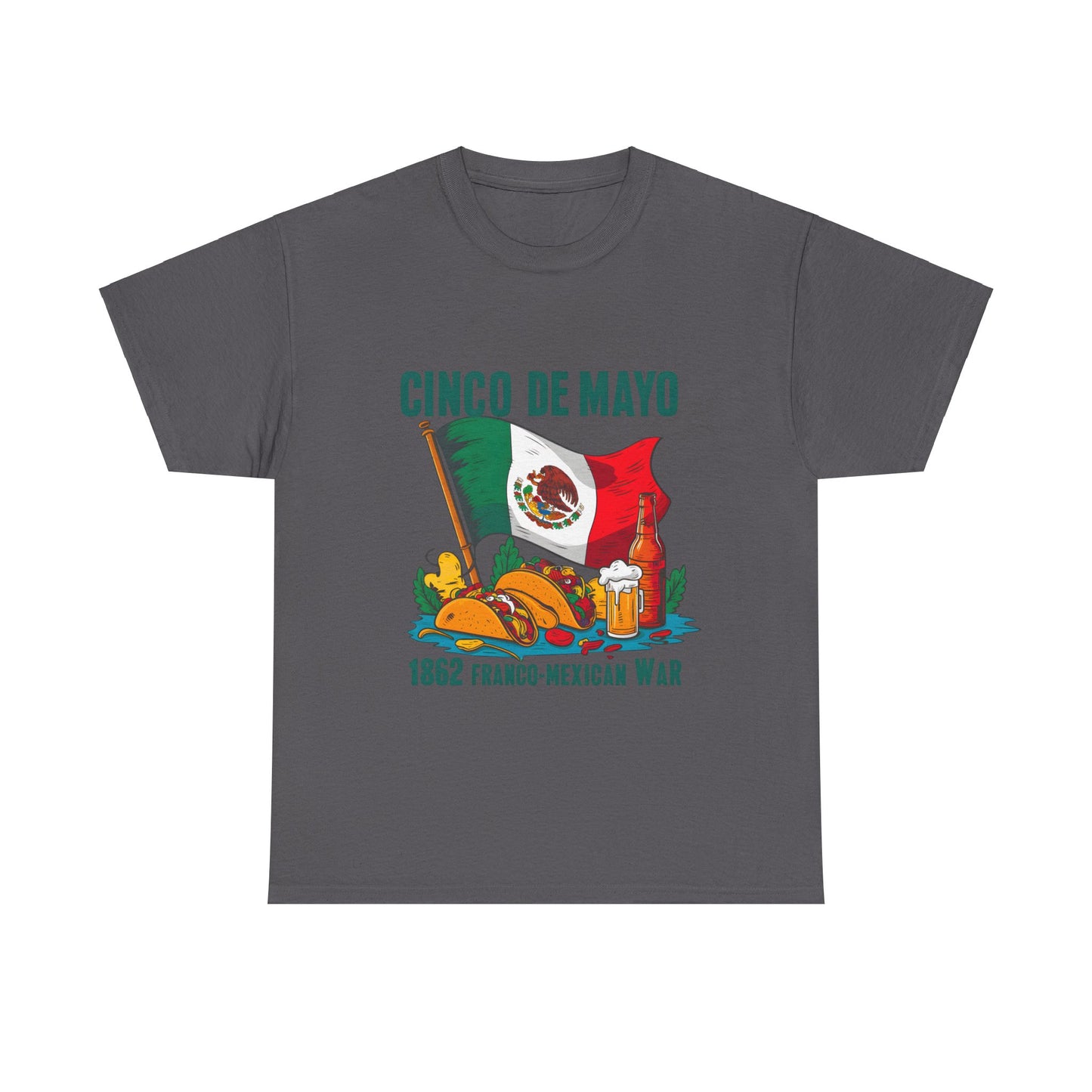 Cinco De Mayo Mexican Independence Day Graphic Unisex Heavy Cotton Tee Cotton Funny Humorous Graphic Soft Premium Unisex Men Women Charcoal T-shirt Birthday Gift-2