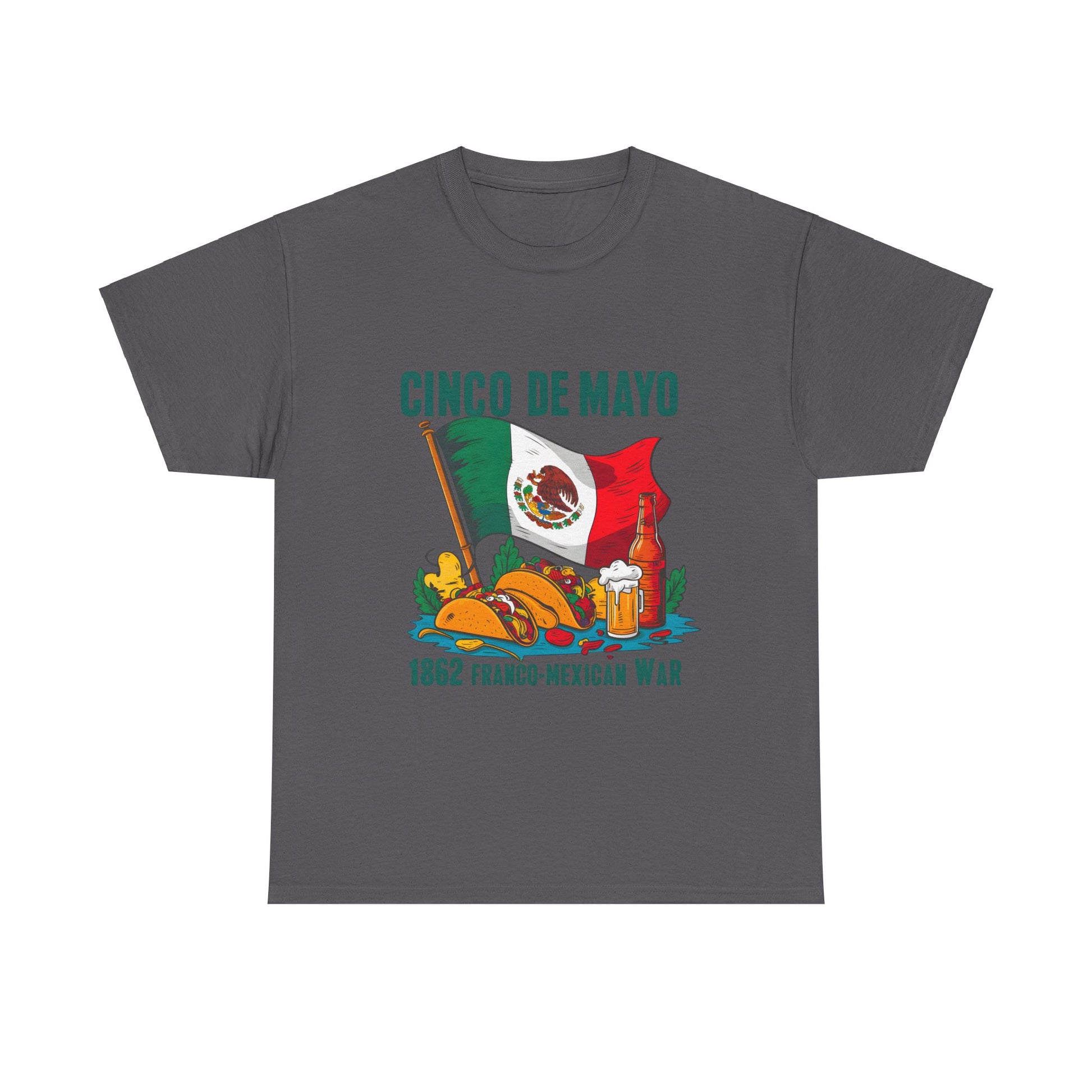 Cinco De Mayo Mexican Independence Day Graphic Unisex Heavy Cotton Tee Cotton Funny Humorous Graphic Soft Premium Unisex Men Women Charcoal T-shirt Birthday Gift-2