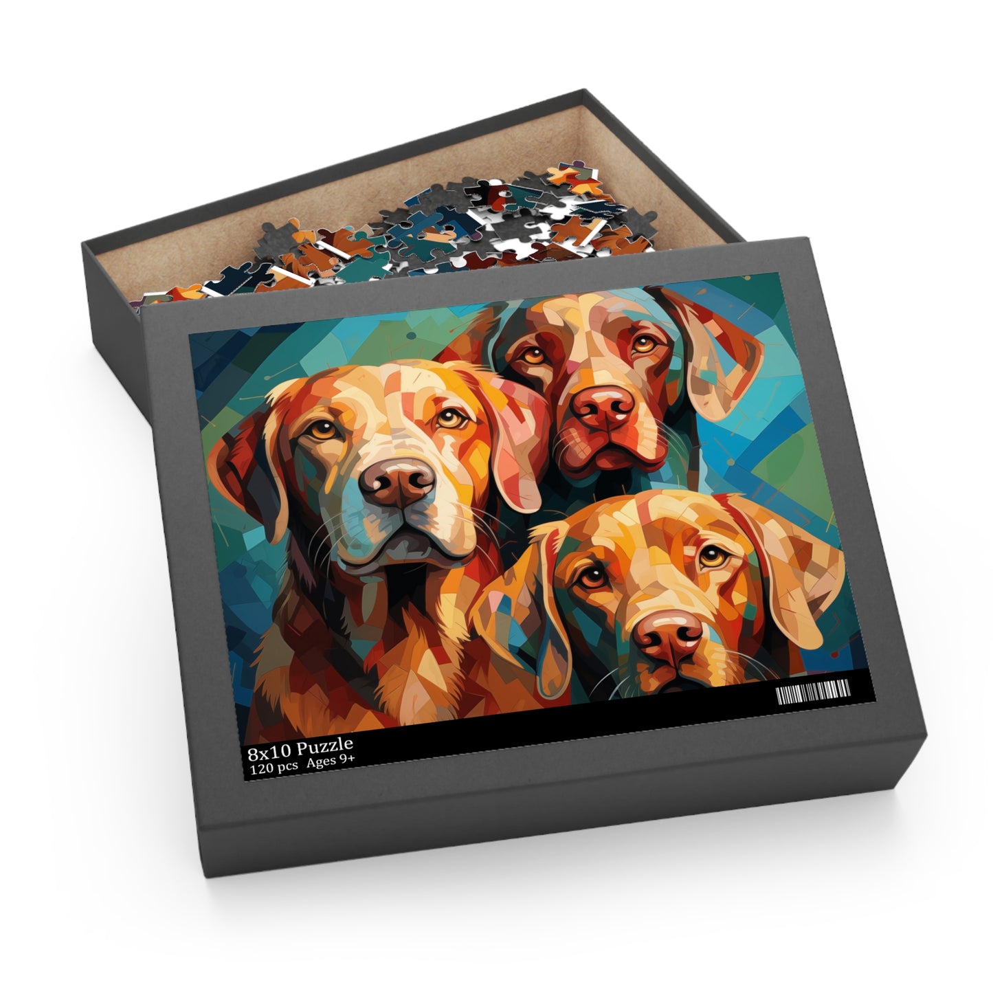 Abstract Watercolor Vibrant Labrador Dog Retriever Jigsaw Puzzle for Boys, Girls Adult Birthday Business Jigsaw Puzzle Gift for Him Funny Humorous Indoor Outdoor Game Gift For Her Online-6