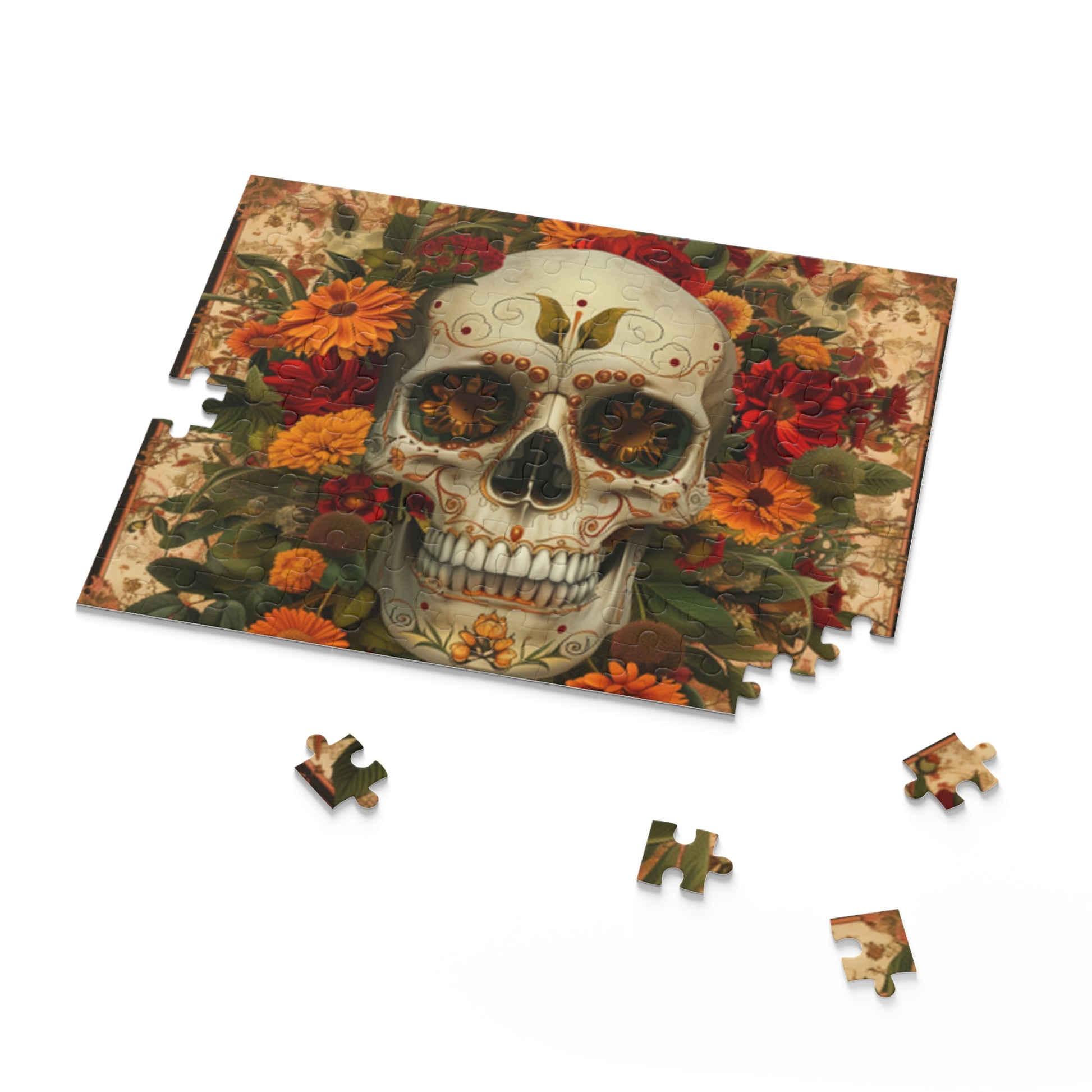 Mexican Art Day of the Dead Día de Muertos Jigsaw Puzzle Adult Birthday Business Jigsaw Puzzle Gift for Him Funny Humorous Indoor Outdoor Game Gift For Her Online-7