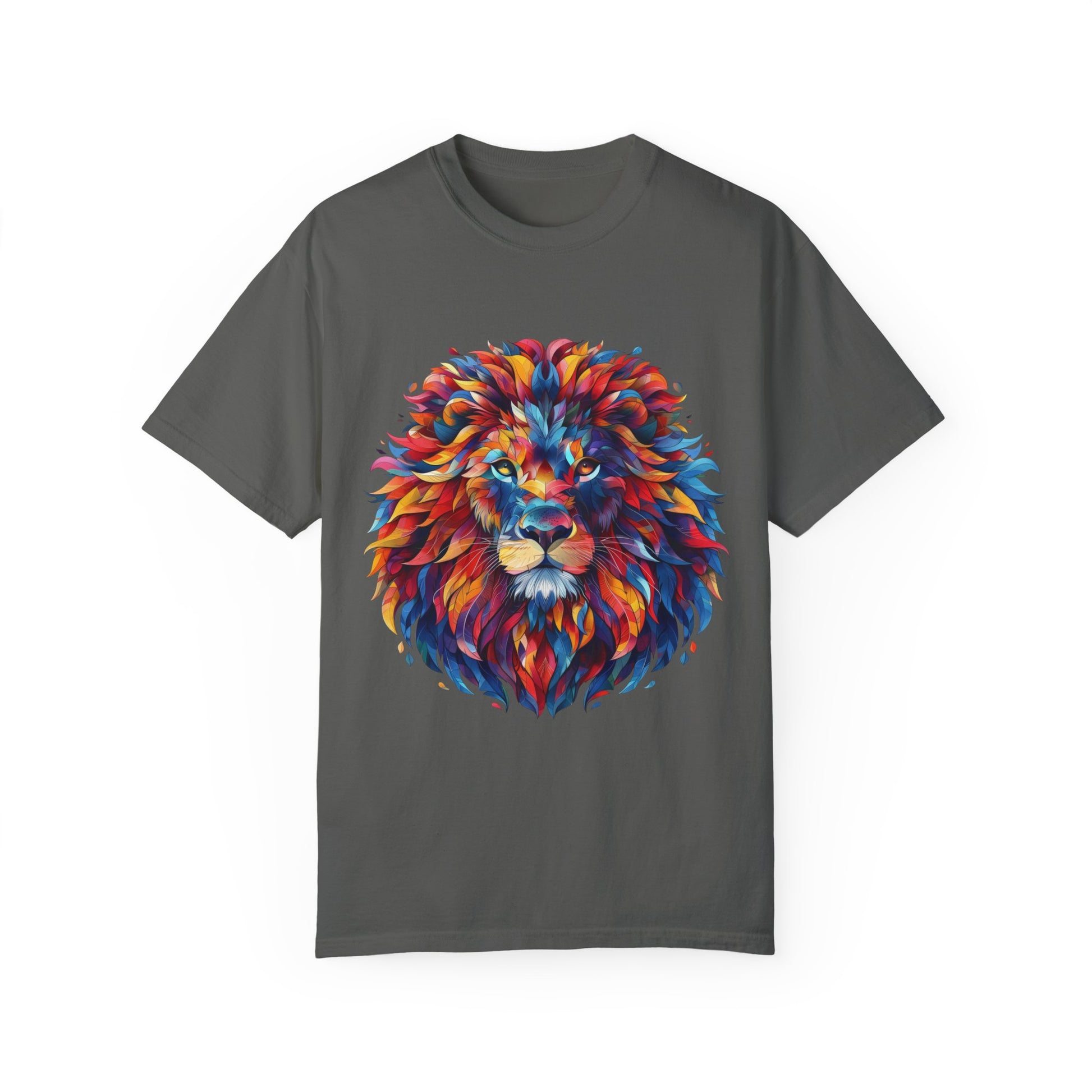 Lion Head Cool Graphic Design Novelty Unisex Garment-dyed T-shirt Cotton Funny Humorous Graphic Soft Premium Unisex Men Women Pepper T-shirt Birthday Gift-12