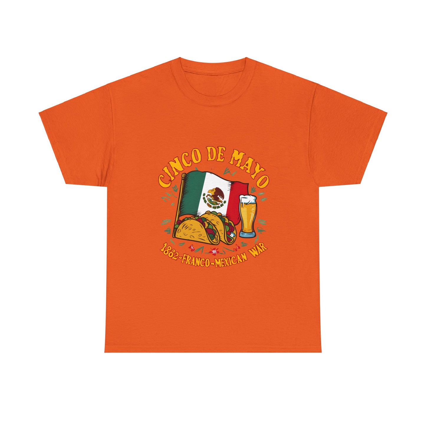 Cinco De Mayo Mexican Independence Day Graphic Unisex Heavy Cotton Tee Cotton Funny Humorous Graphic Soft Premium Unisex Men Women Orange T-shirt Birthday Gift-6