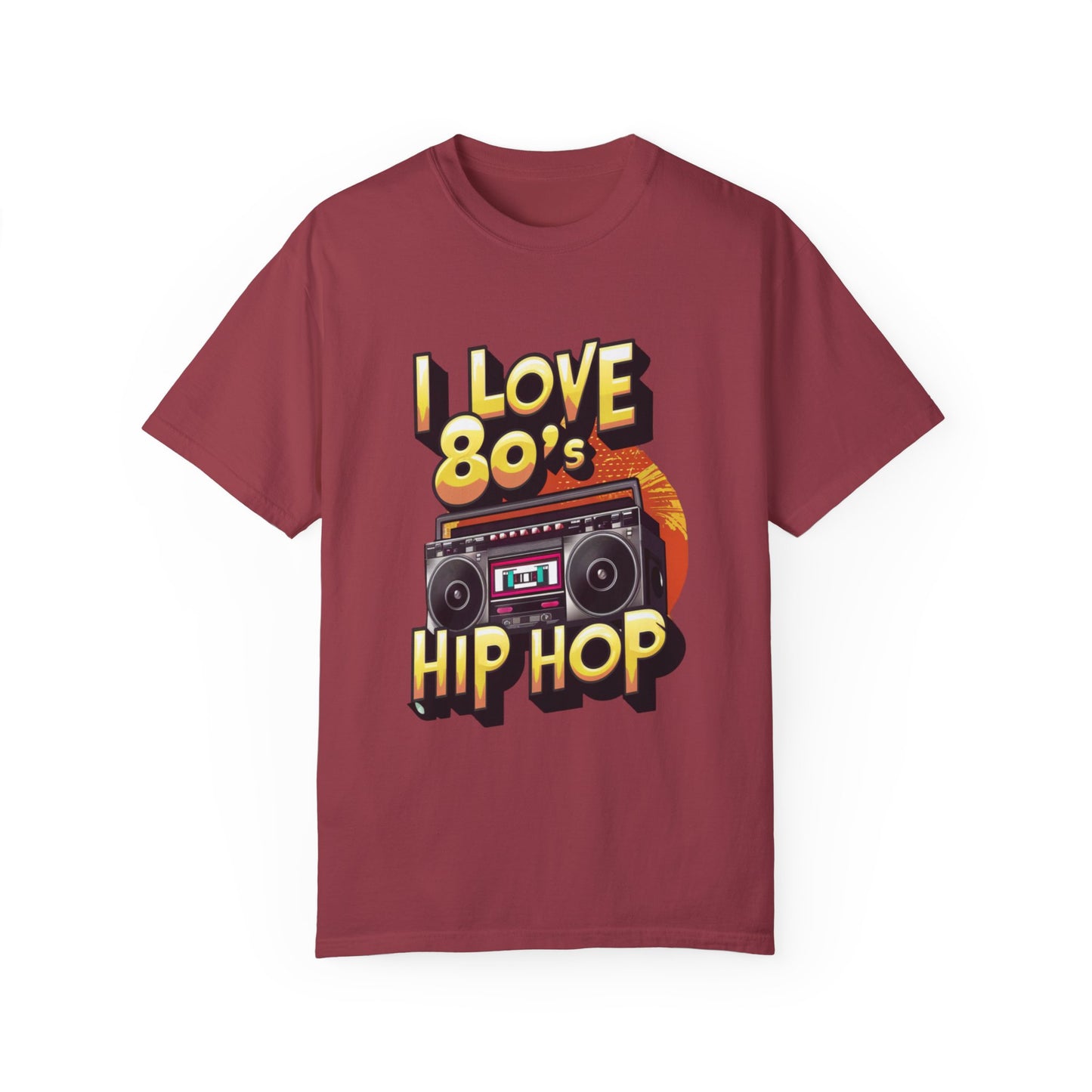 I Love 80's Hip Hop Graphic Unisex Garment-dyed T-shirt Cotton Funny Humorous Graphic Soft Premium Unisex Men Women Chili T-shirt Birthday Gift-7