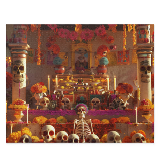 Mexican Art Day of the Dead Día de Muertos Jigsaw Puzzle Adult Birthday Business Jigsaw Puzzle Gift for Him Funny Humorous Indoor Outdoor Game Gift For Her Online-1