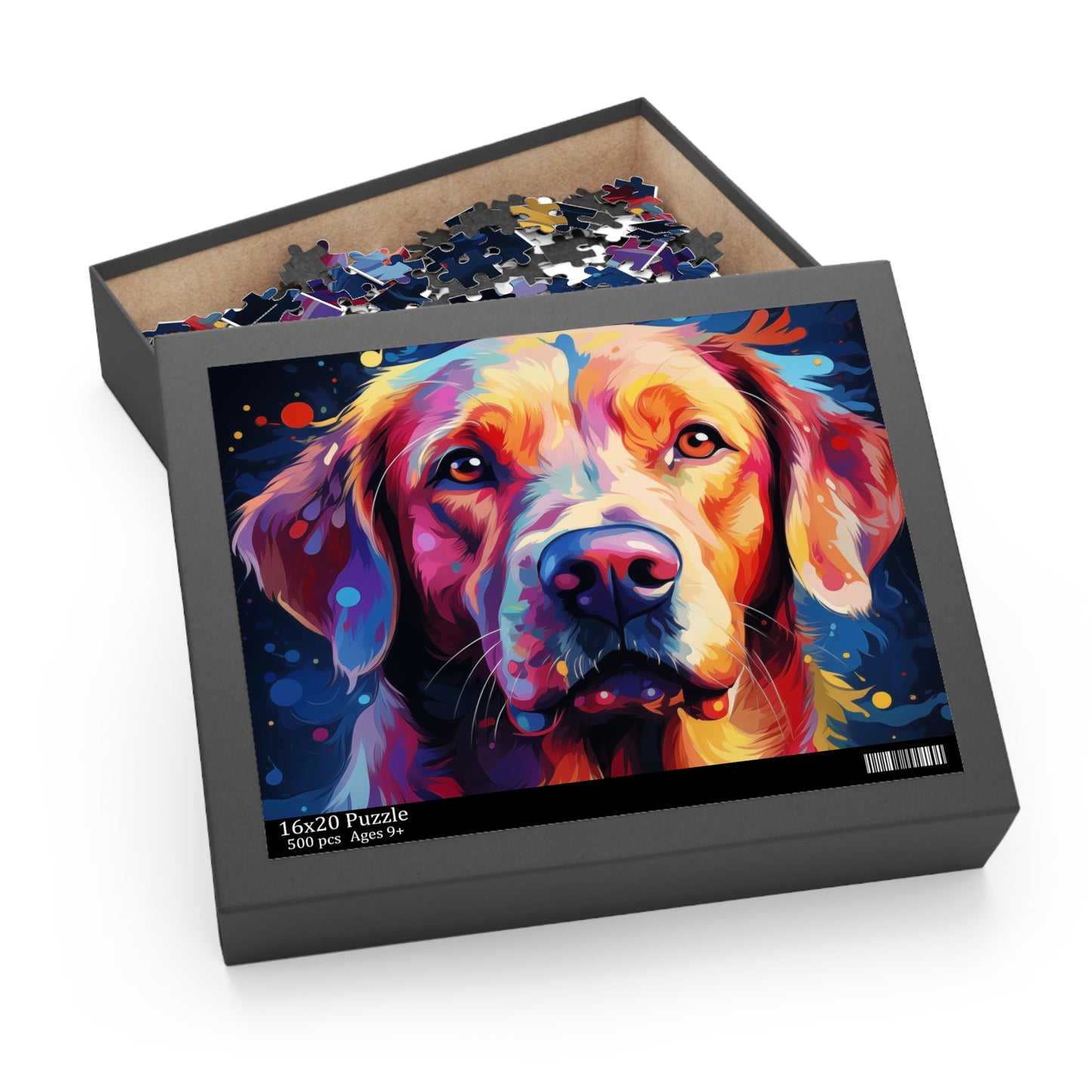 Labrador Dog Retriever Watercolor Abstract Jigsaw Puzzle for Girls, Boys, Kids Adult Birthday Business Jigsaw Puzzle Gift for Him Funny Humorous Indoor Outdoor Game Gift For Her Online-4