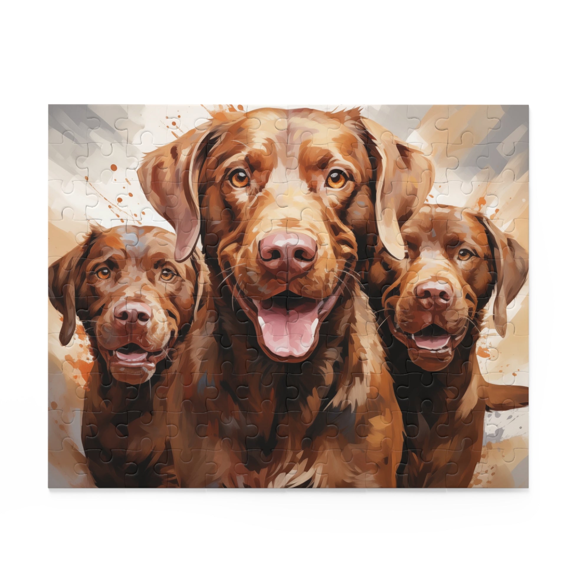 Watercolor Abstract Labrador Dog Vibrant Jigsaw Puzzle for Boys, Girls, Kids Adult Birthday Business Jigsaw Puzzle Gift for Him Funny Humorous Indoor Outdoor Game Gift For Her Online-2