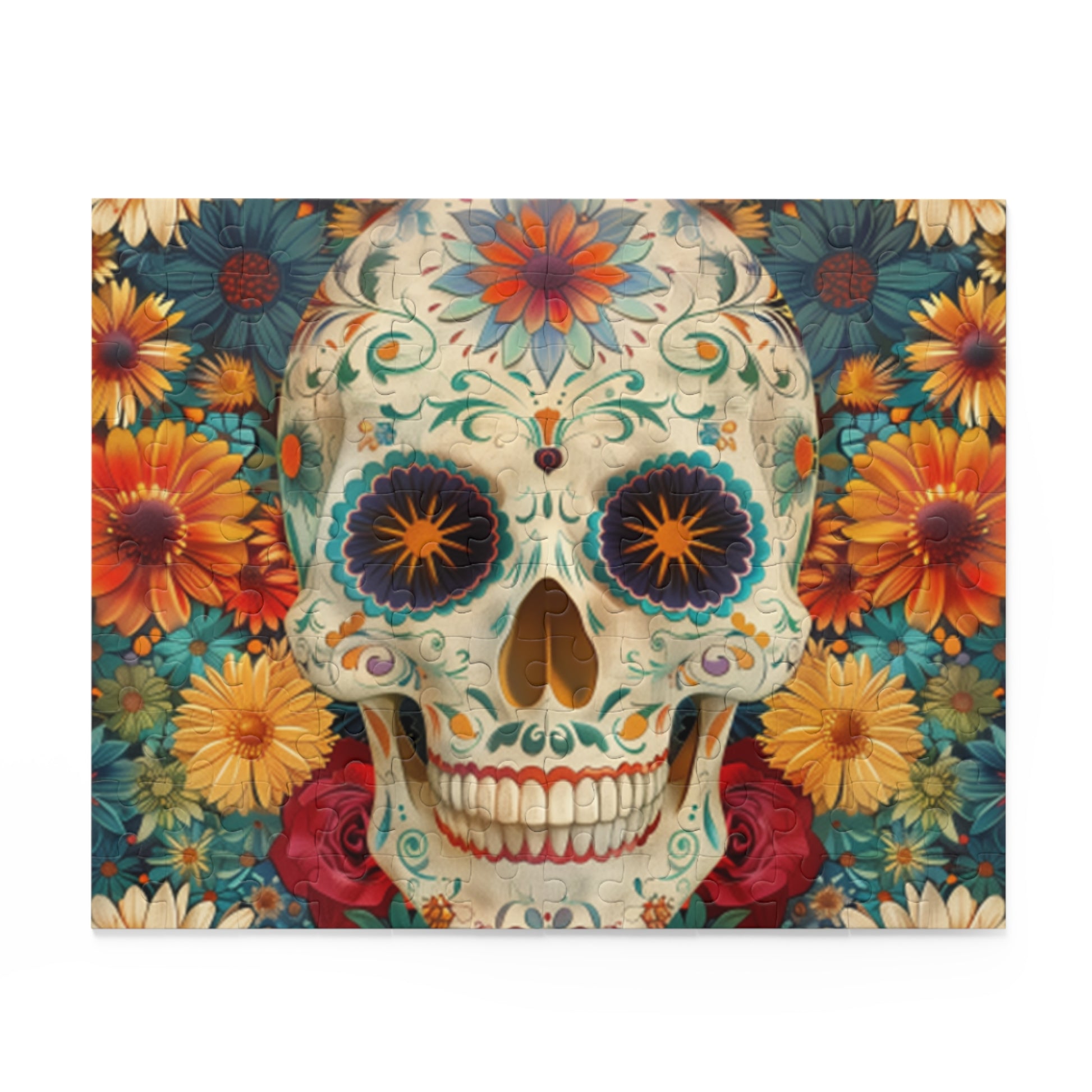 Mexican Art Day of the Dead Día de Muertos Jigsaw Puzzle Adult Birthday Business Jigsaw Puzzle Gift for Him Funny Humorous Indoor Outdoor Game Gift For Her Online-2