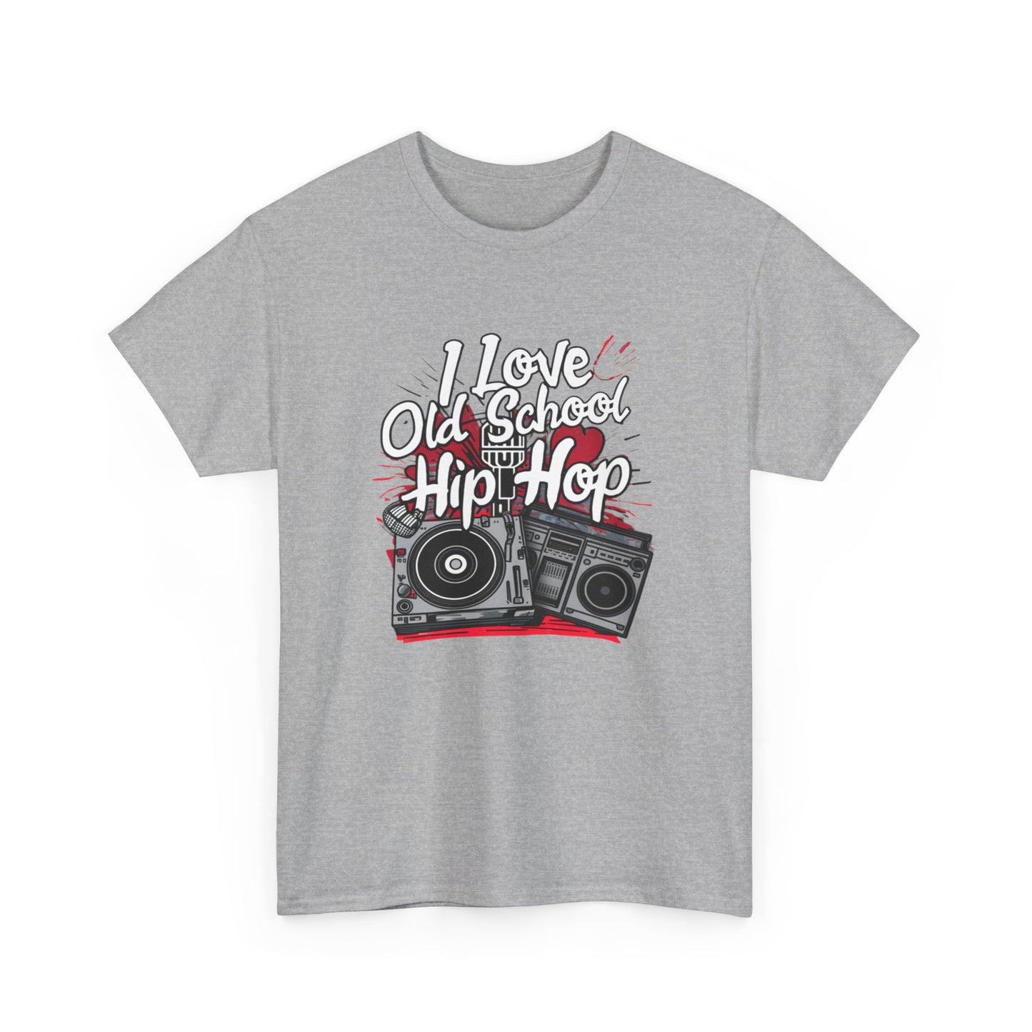 I Love Old School Hip Hop Urban Graphic Unisex Heavy Cotton Tee Cotton Funny Humorous Graphic Soft Premium Unisex Men Women Sport Grey T-shirt Birthday Gift-39