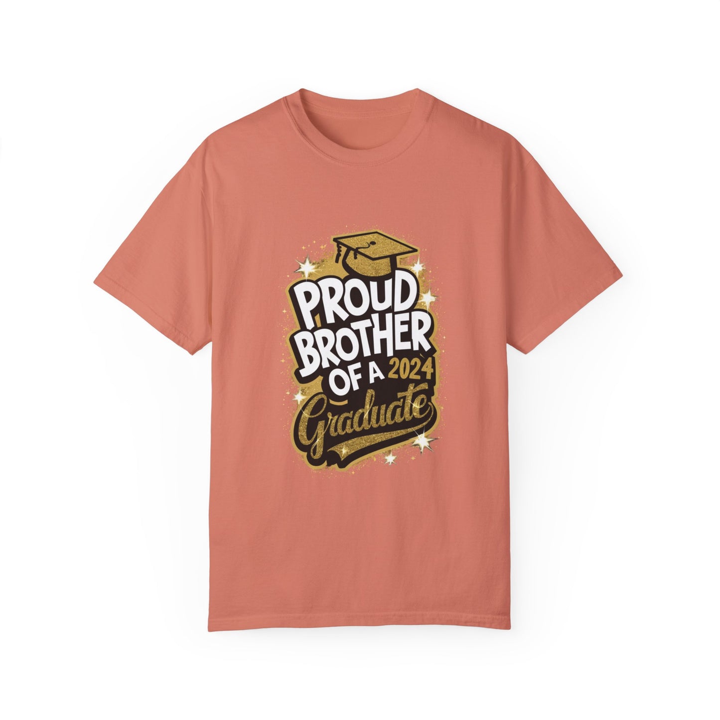 Proud Brother of a 2024 Graduate Unisex Garment-dyed T-shirt Cotton Funny Humorous Graphic Soft Premium Unisex Men Women Terracotta T-shirt Birthday Gift-14
