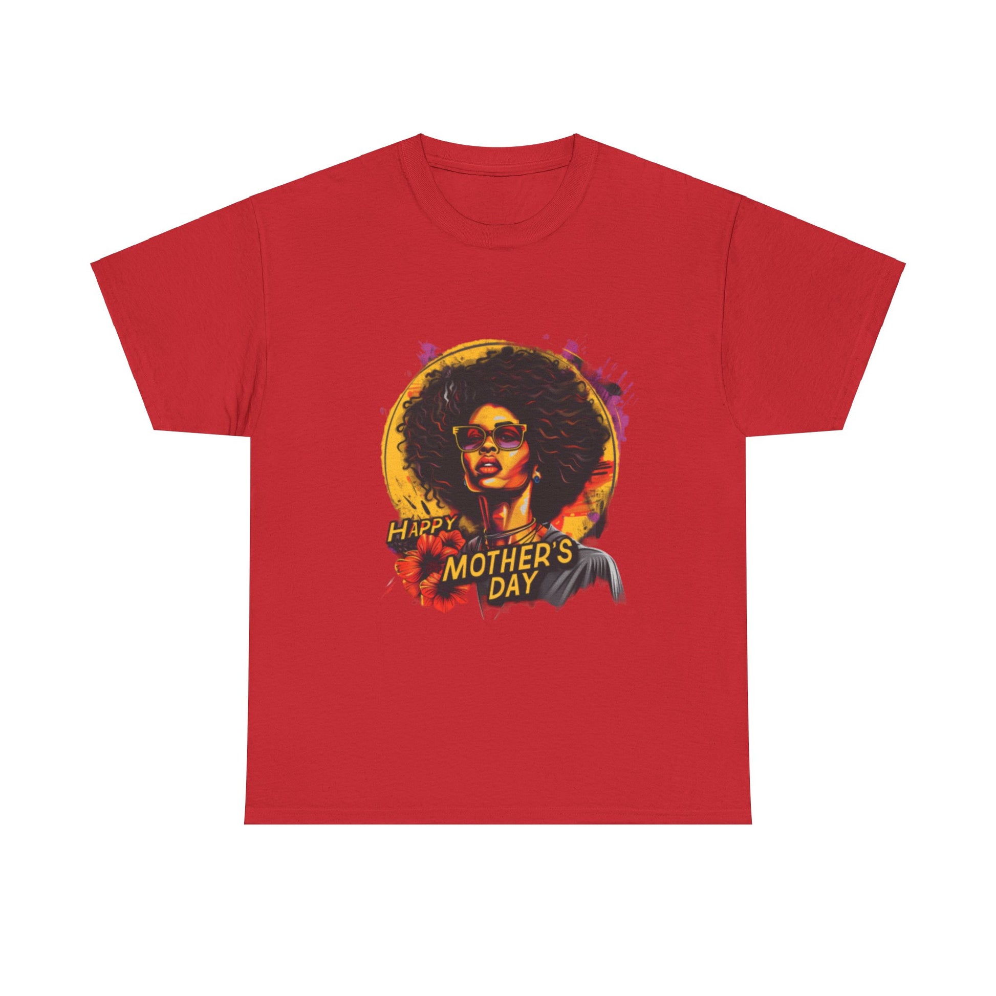 Happy Mother's Day African American Mom Graphic Unisex Heavy Cotton Tee Cotton Funny Humorous Graphic Soft Premium Unisex Men Women Red T-shirt Birthday Gift-7