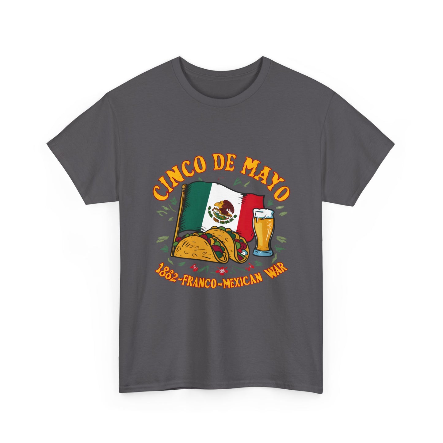 Cinco De Mayo Mexican Independence Day Graphic Unisex Heavy Cotton Tee Cotton Funny Humorous Graphic Soft Premium Unisex Men Women Charcoal T-shirt Birthday Gift-18
