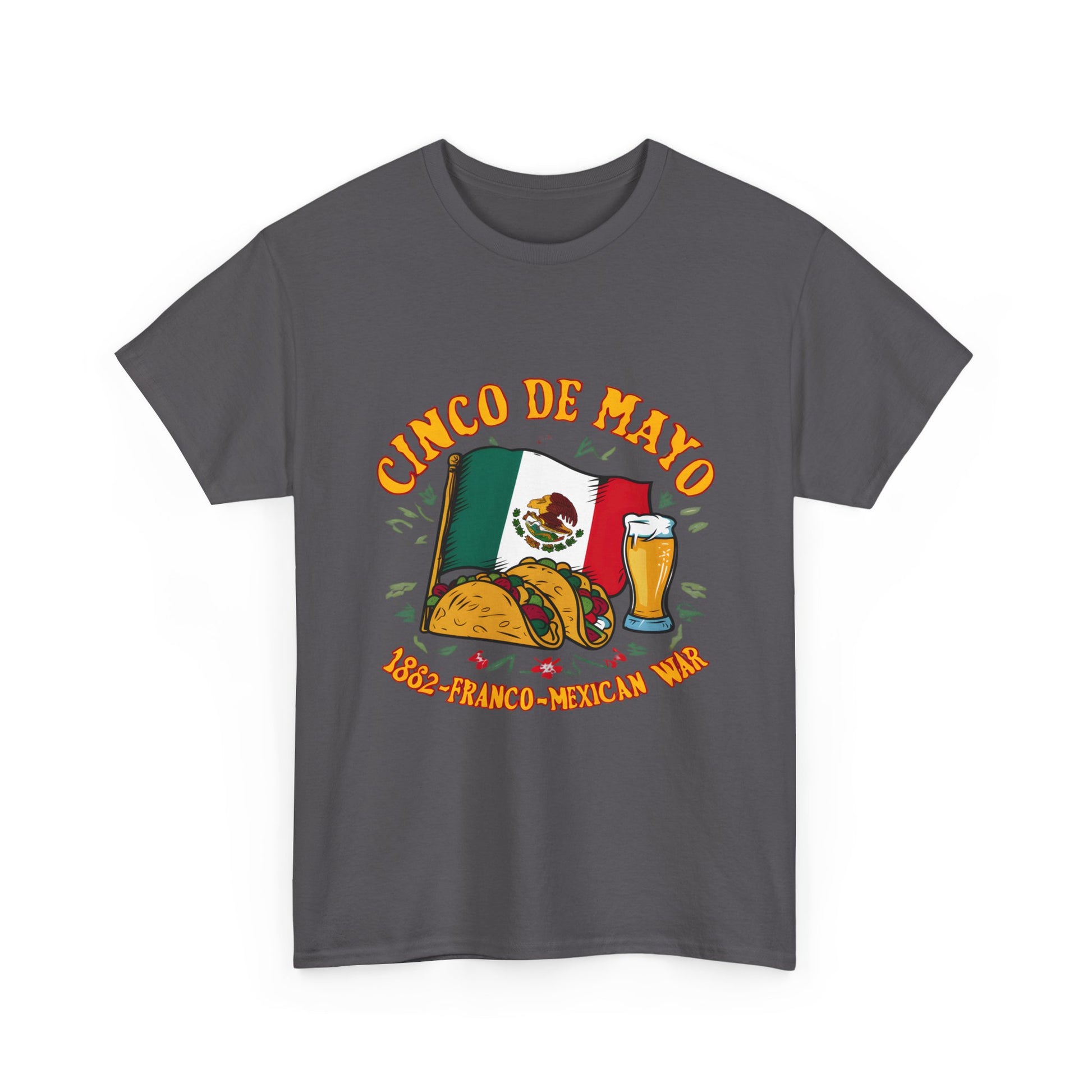 Cinco De Mayo Mexican Independence Day Graphic Unisex Heavy Cotton Tee Cotton Funny Humorous Graphic Soft Premium Unisex Men Women Charcoal T-shirt Birthday Gift-18