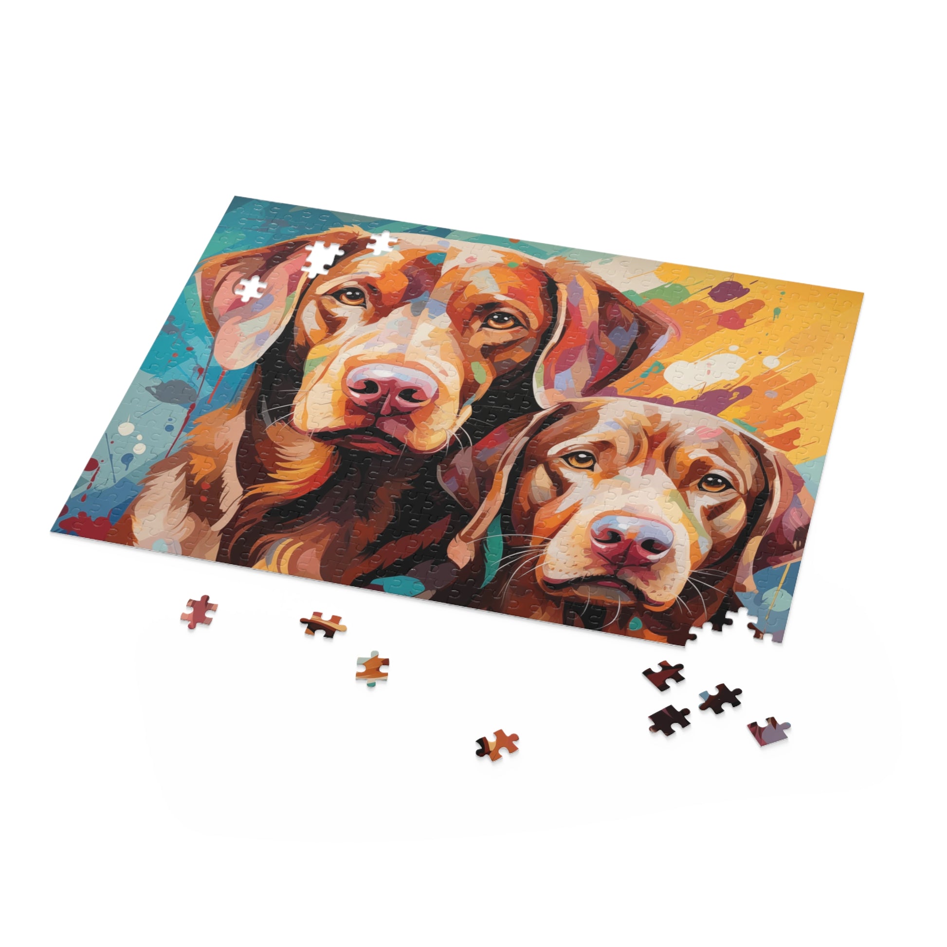 Labrador Abstract Watercolor Dog Jigsaw Puzzle for Boys, Girls, Kids Adult Birthday Business Jigsaw Puzzle Gift for Him Funny Humorous Indoor Outdoor Game Gift For Her Online-5