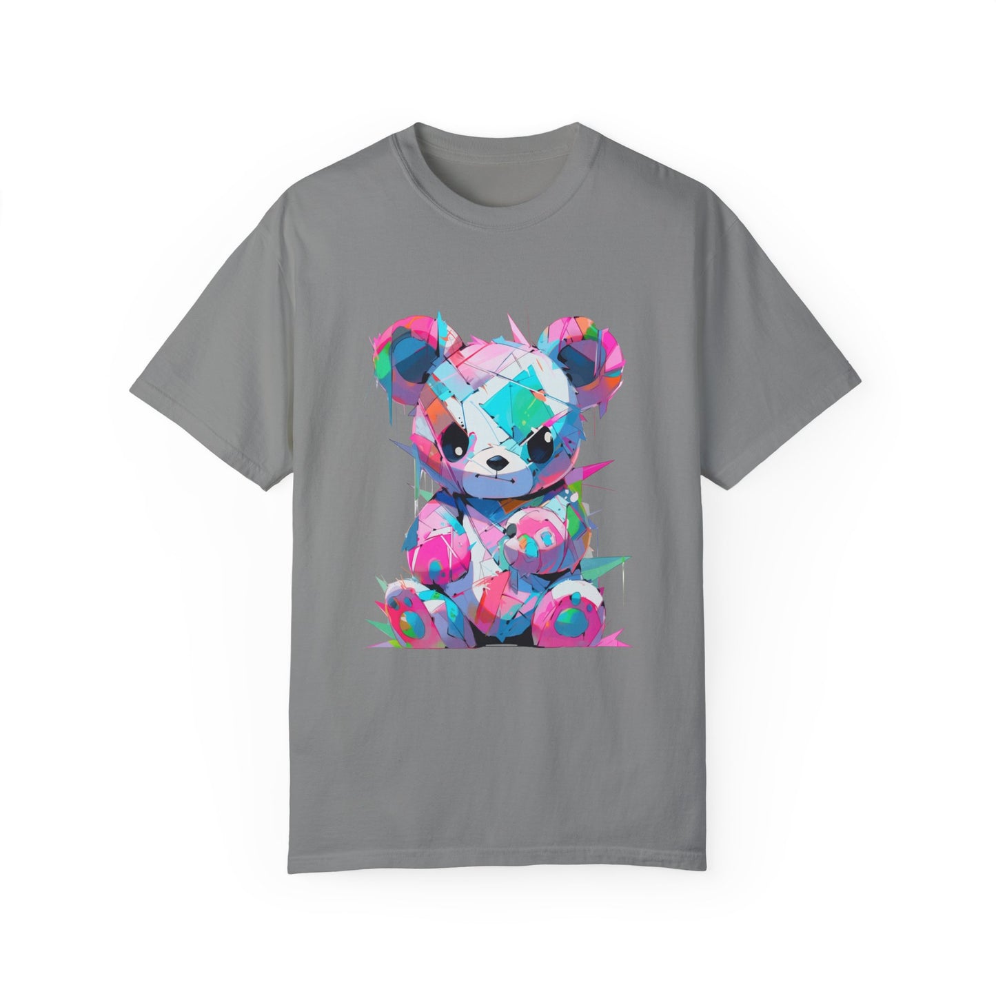 Hip Hop Teddy Bear Graphic Unisex Garment-dyed T-shirt Cotton Funny Humorous Graphic Soft Premium Unisex Men Women Granite T-shirt Birthday Gift-4