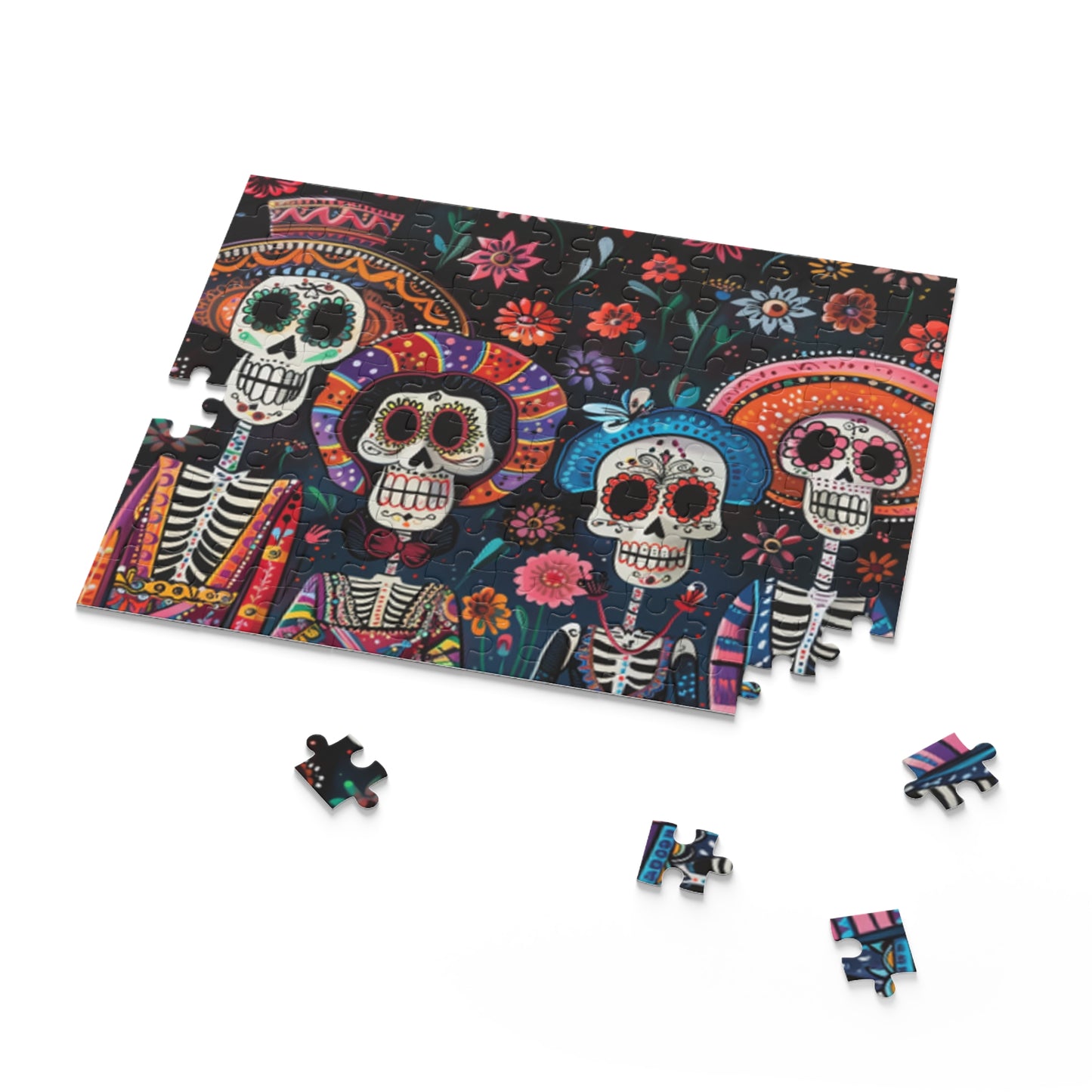 Mexican Art Day of the Dead Día de Muertos Jigsaw Puzzle Adult Birthday Business Jigsaw Puzzle Gift for Him Funny Humorous Indoor Outdoor Game Gift For Her Online-7