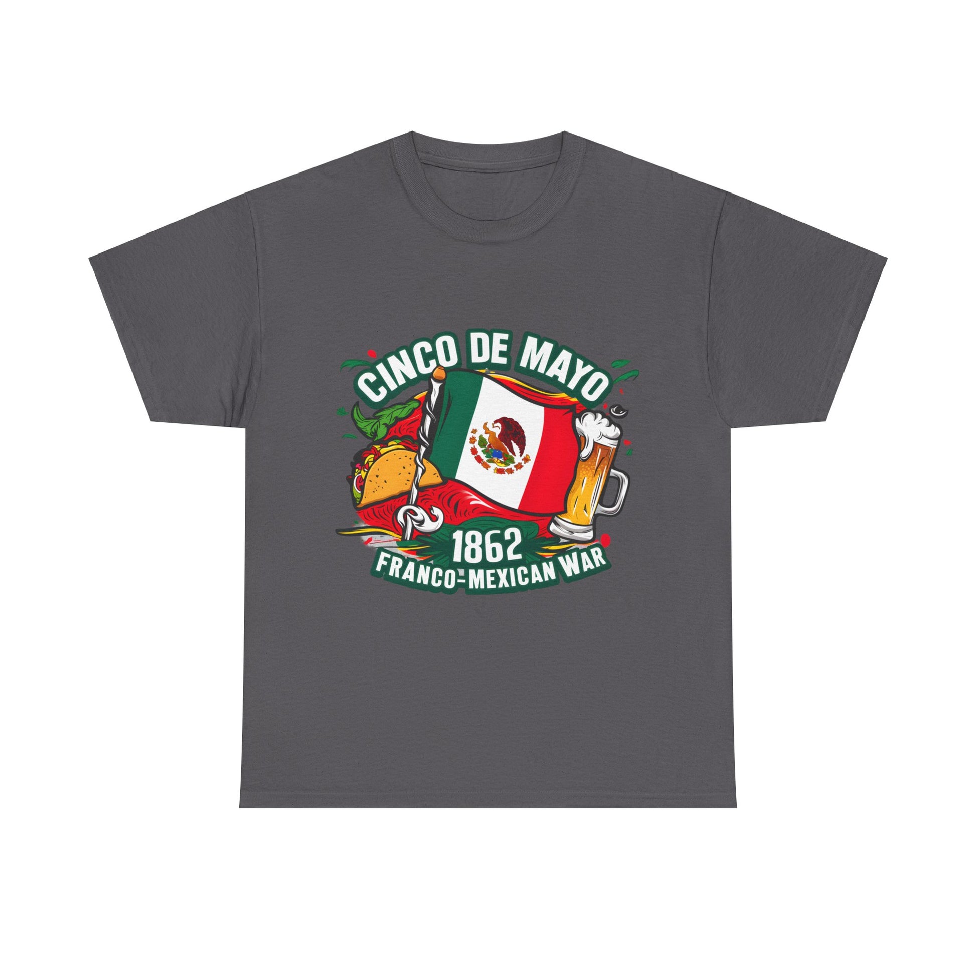 Cinco De Mayo Mexican Independence Day Graphic Unisex Heavy Cotton Tee Cotton Funny Humorous Graphic Soft Premium Unisex Men Women Charcoal T-shirt Birthday Gift-2