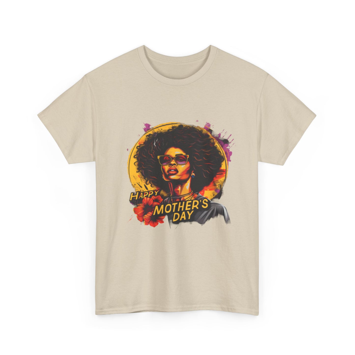 Happy Mother's Day African American Mom Graphic Unisex Heavy Cotton Tee Cotton Funny Humorous Graphic Soft Premium Unisex Men Women Sand T-shirt Birthday Gift-36