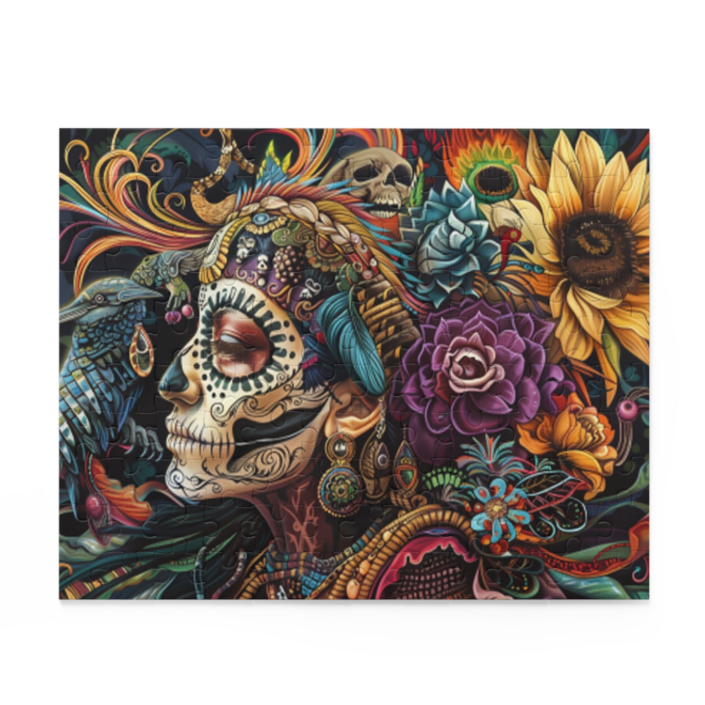 Mexican Art Women Retro Jigsaw Puzzle Adult Birthday Business Jigsaw Puzzle Gift for Him Funny Humorous Indoor Outdoor Game Gift For Her Online-2