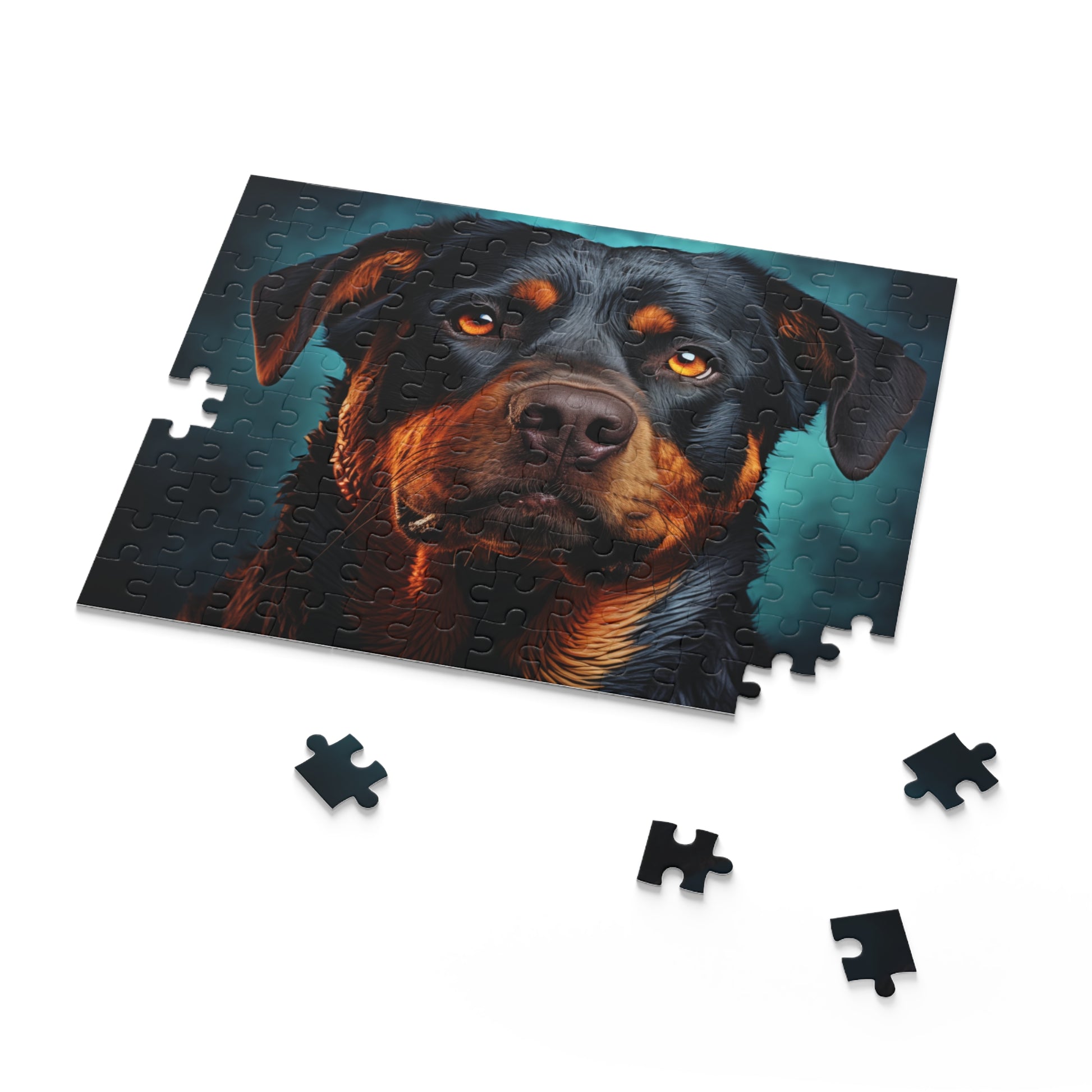 Watercolor Rottweiler Dog Jigsaw Puzzle Oil Paint for Boys, Girls, Kids Adult Birthday Business Jigsaw Puzzle Gift for Him Funny Humorous Indoor Outdoor Game Gift For Her Online-7