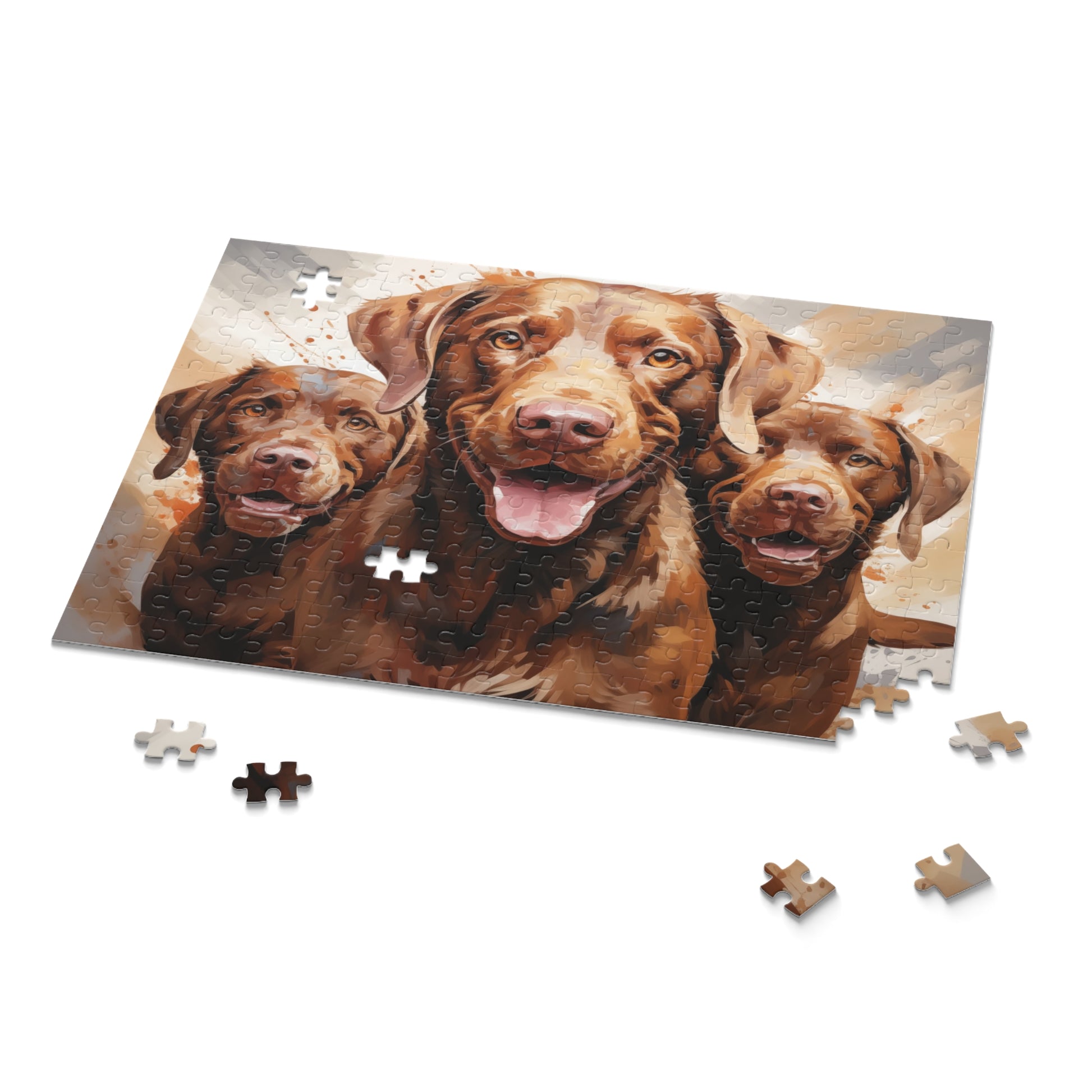 Watercolor Abstract Labrador Dog Vibrant Jigsaw Puzzle for Boys, Girls, Kids Adult Birthday Business Jigsaw Puzzle Gift for Him Funny Humorous Indoor Outdoor Game Gift For Her Online-9