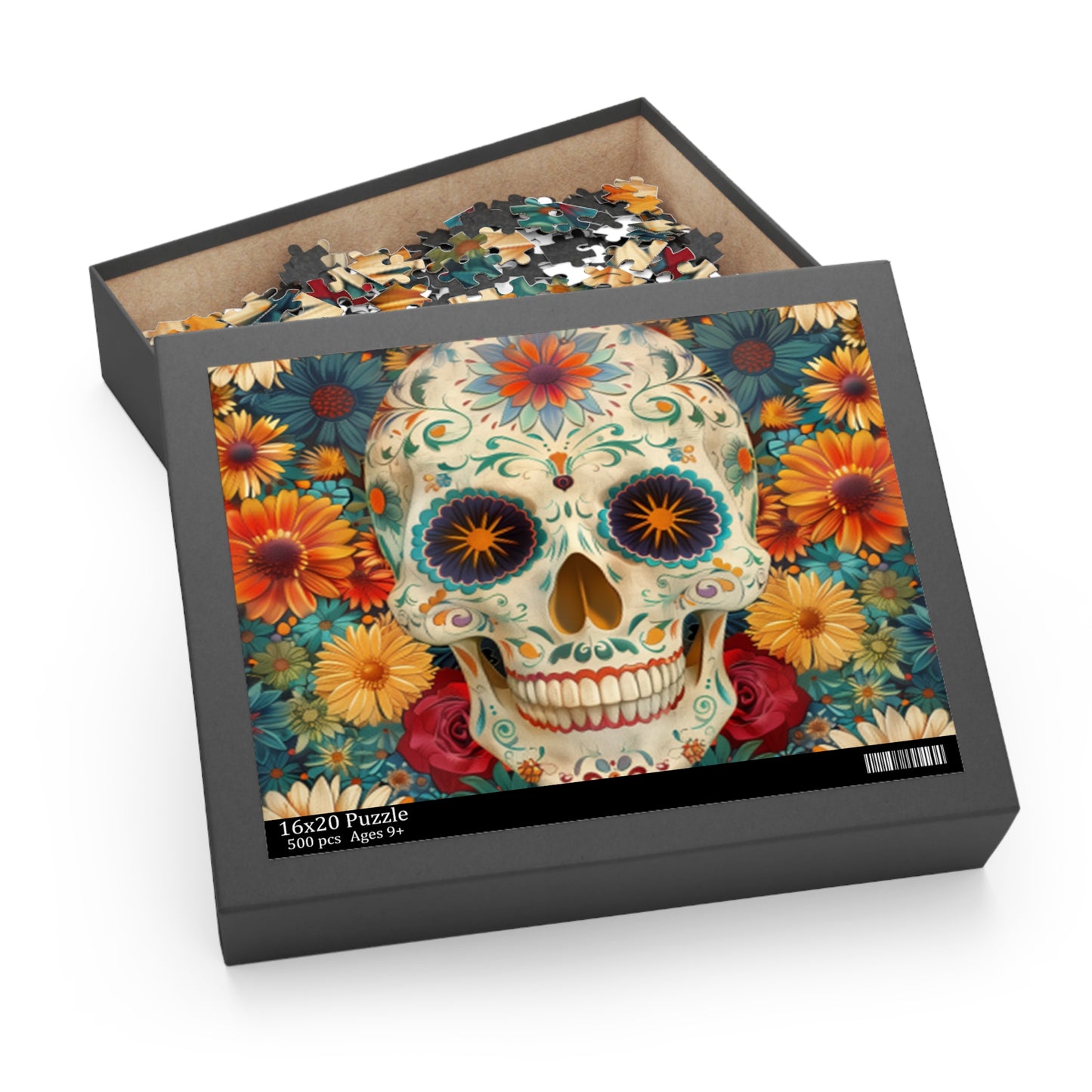 Mexican Art Day of the Dead Día de Muertos Jigsaw Puzzle Adult Birthday Business Jigsaw Puzzle Gift for Him Funny Humorous Indoor Outdoor Game Gift For Her Online-4