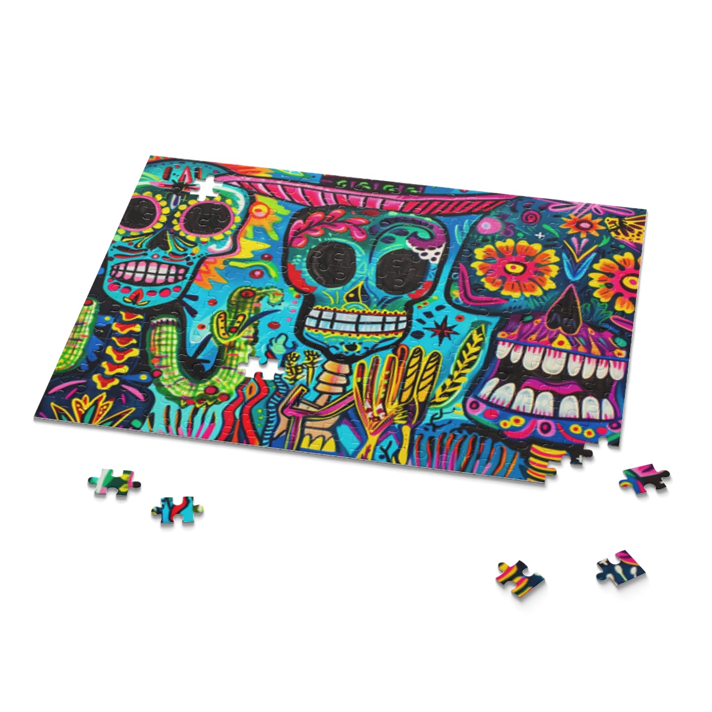 Mexican Art Day of the Dead Día de Muertos Jigsaw Puzzle Adult Birthday Business Jigsaw Puzzle Gift for Him Funny Humorous Indoor Outdoor Game Gift For Her Online-9