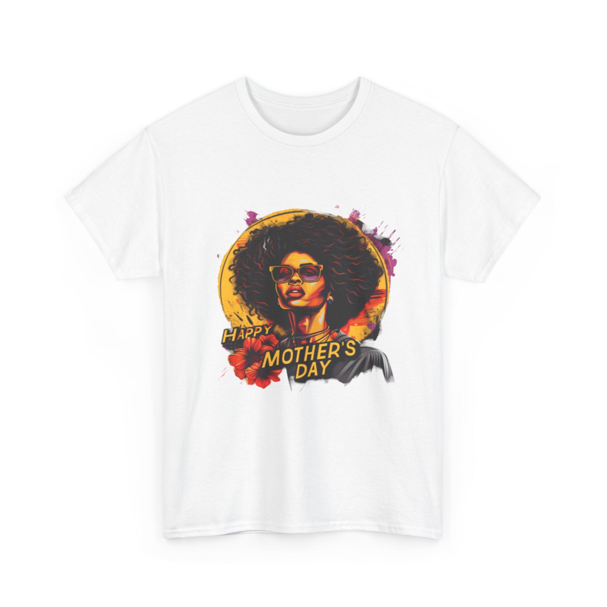 Happy Mother's Day African American Mom Graphic Unisex Heavy Cotton Tee Cotton Funny Humorous Graphic Soft Premium Unisex Men Women White T-shirt Birthday Gift-42