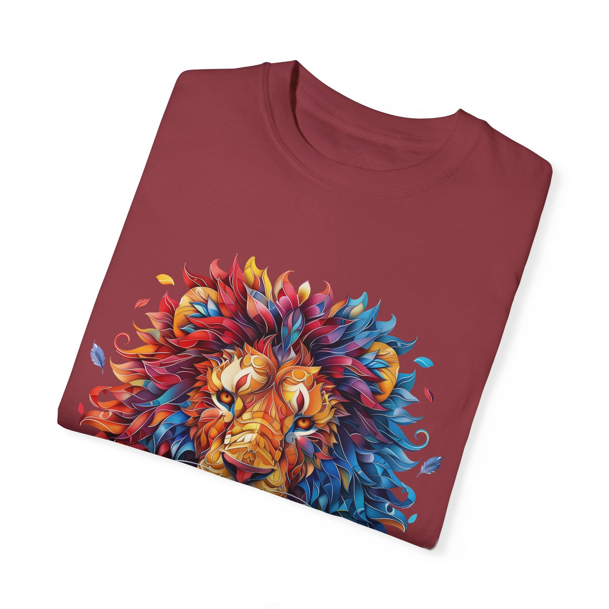 Lion Head Cool Graphic Design Novelty Unisex Garment-dyed T-shirt Cotton Funny Humorous Graphic Soft Premium Unisex Men Women Chili T-shirt Birthday Gift-35