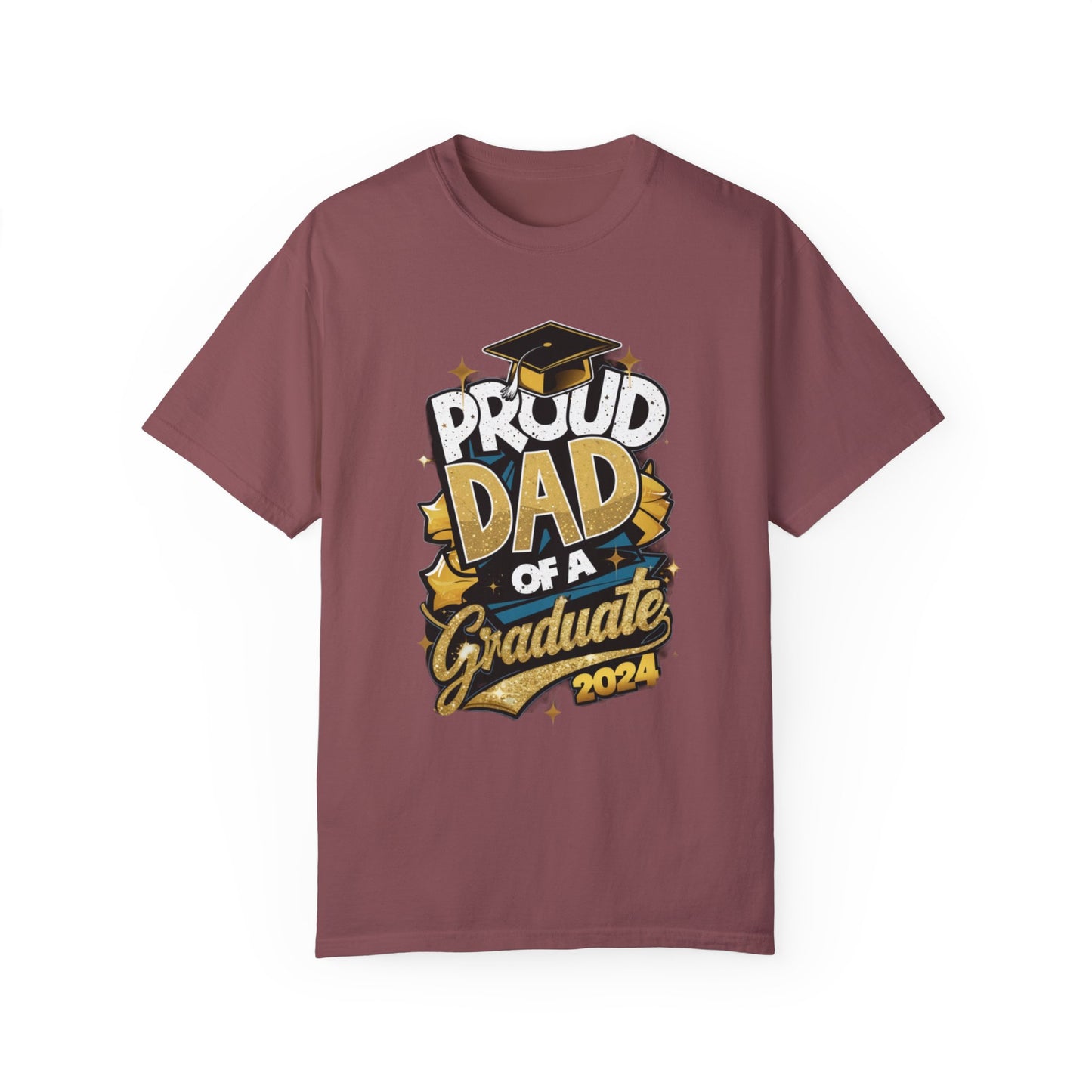 Proud Dad of a 2024 Graduate Unisex Garment-dyed T-shirt Cotton Funny Humorous Graphic Soft Premium Unisex Men Women Brick T-shirt Birthday Gift-5