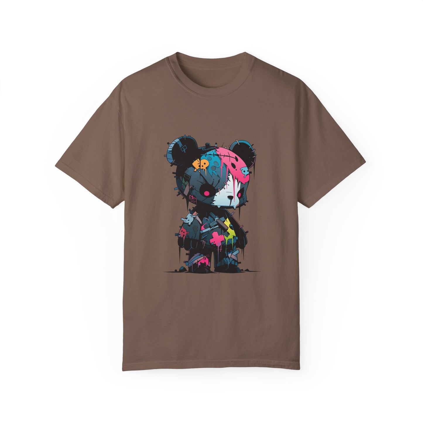 Hip Hop Teddy Bear Graphic Unisex Garment-dyed T-shirt Cotton Funny Humorous Graphic Soft Premium Unisex Men Women Espresso T-shirt Birthday Gift-15