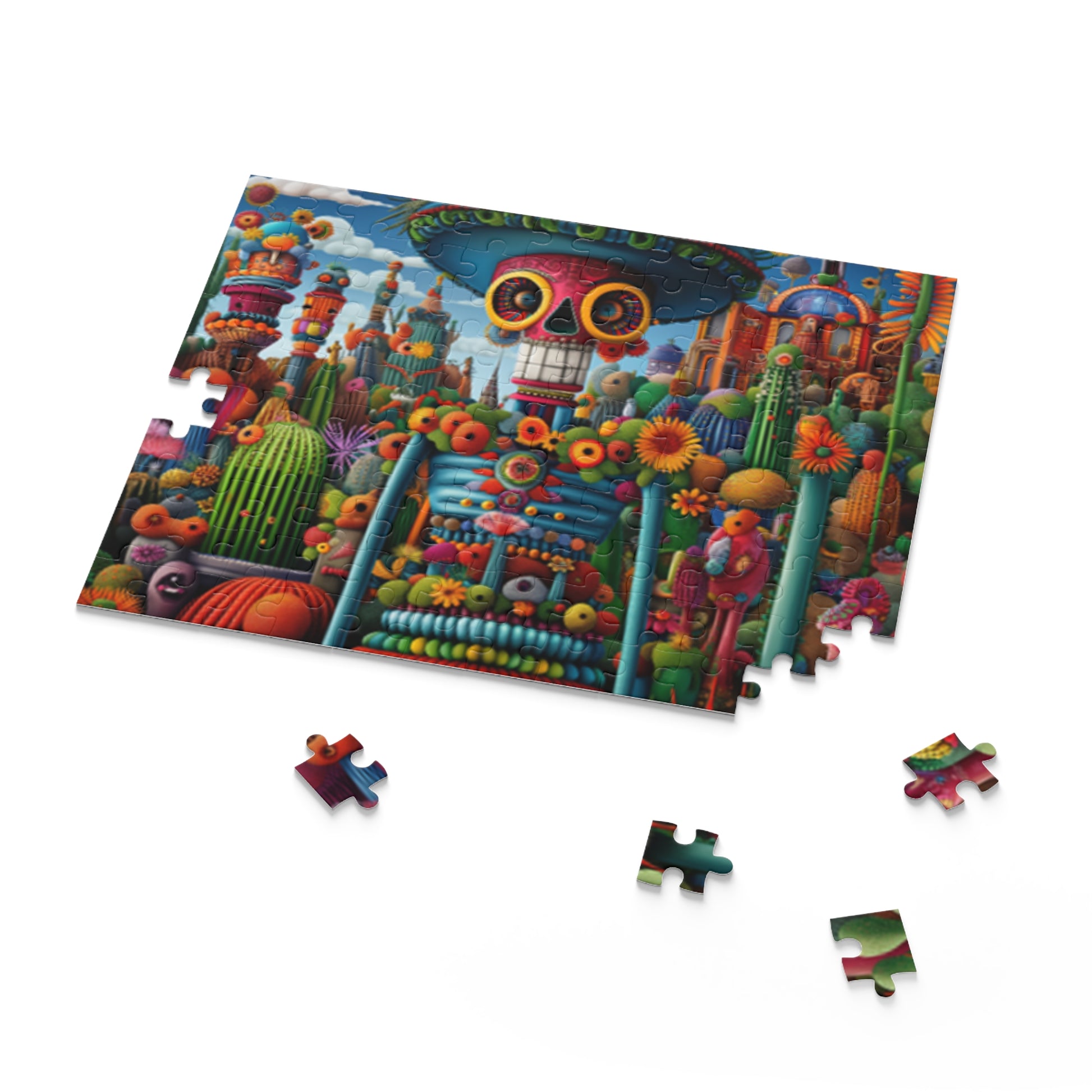 Mexican Art Day of the Dead Día de Muertos Jigsaw Puzzle Adult Birthday Business Jigsaw Puzzle Gift for Him Funny Humorous Indoor Outdoor Game Gift For Her Online-7