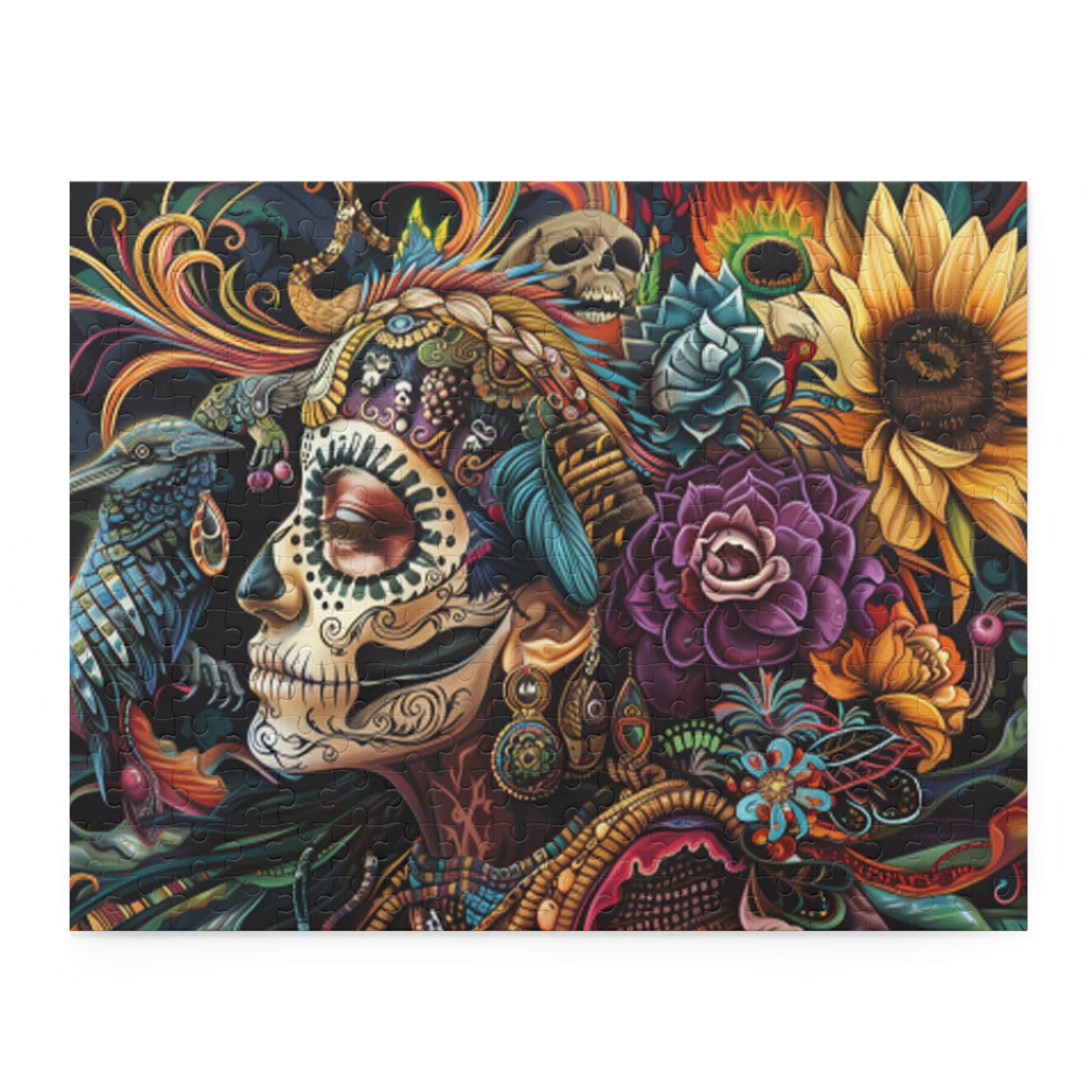 Mexican Art Women Retro Jigsaw Puzzle Adult Birthday Business Jigsaw Puzzle Gift for Him Funny Humorous Indoor Outdoor Game Gift For Her Online-3