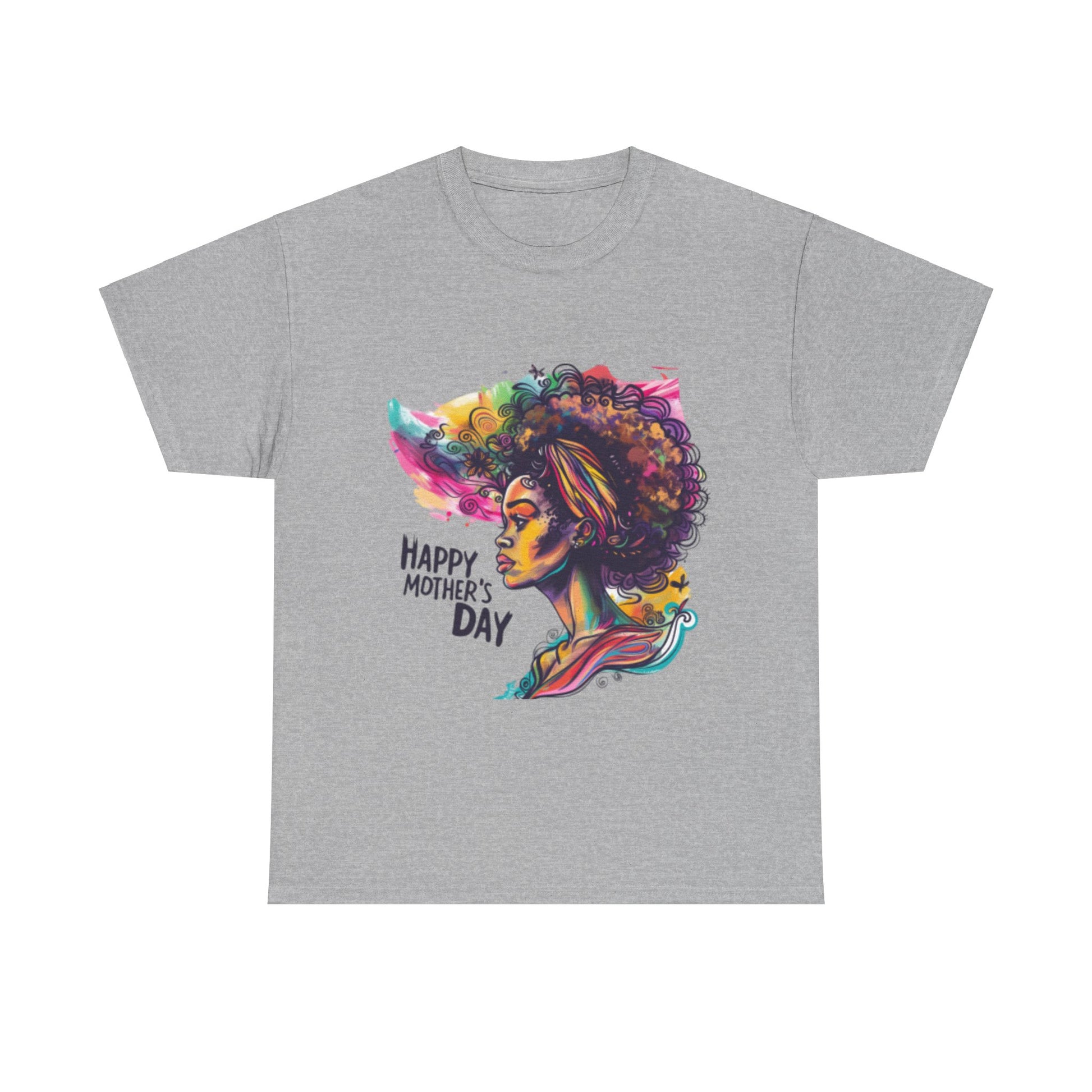 Happy Mother's Day African American Mom Graphic Unisex Heavy Cotton Tee Cotton Funny Humorous Graphic Soft Premium Unisex Men Women Sport Grey T-shirt Birthday Gift-9
