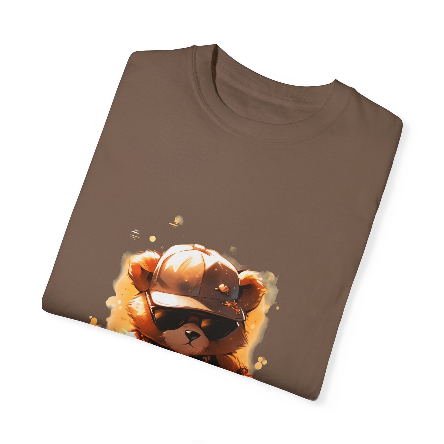 Hip Hop Teddy Bear Graphic Unisex Garment-dyed T-shirt Cotton Funny Humorous Graphic Soft Premium Unisex Men Women Espresso T-shirt Birthday Gift-59