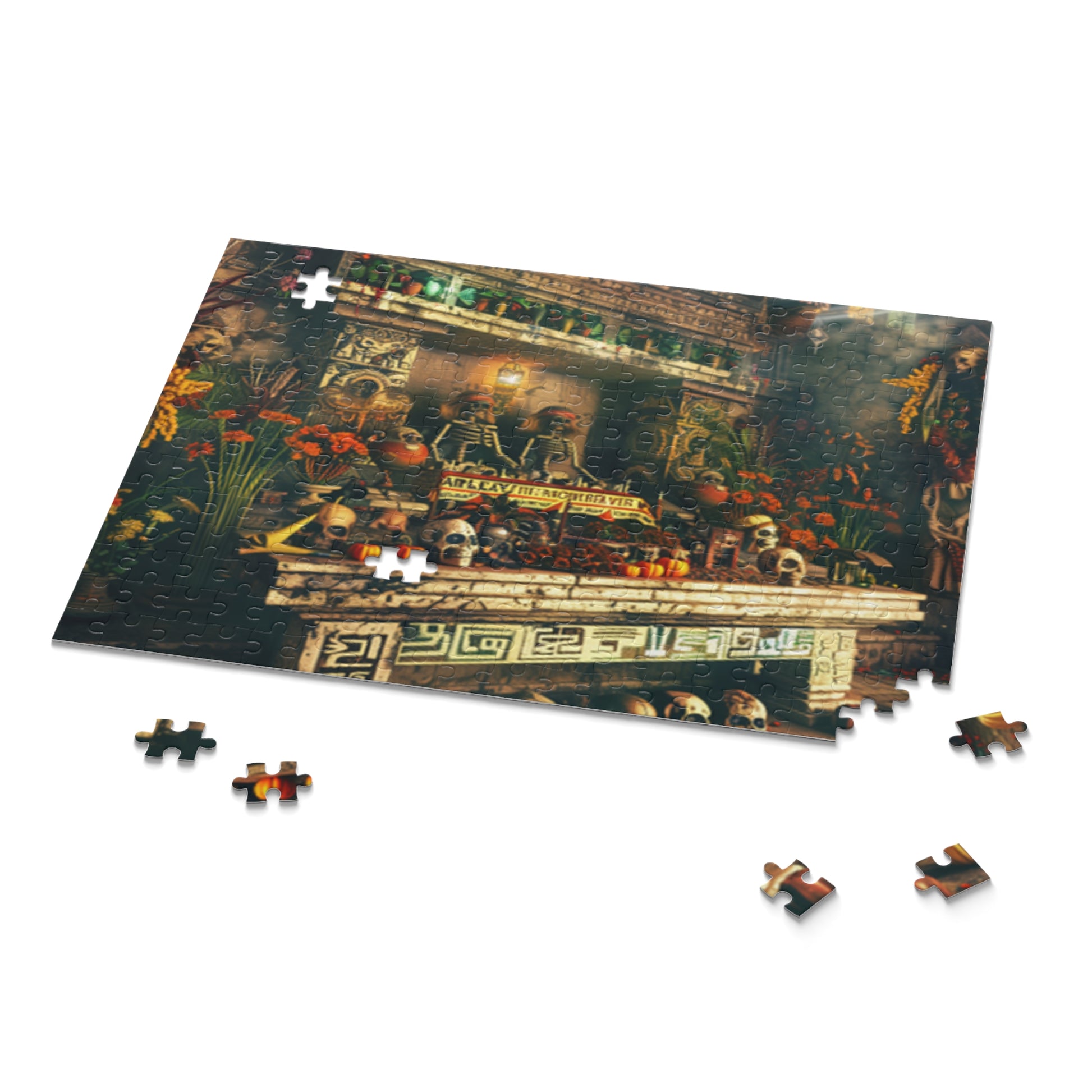 Mexican Art Day of the Dead Día de Muertos Jigsaw Puzzle Adult Birthday Business Jigsaw Puzzle Gift for Him Funny Humorous Indoor Outdoor Game Gift For Her Online-9