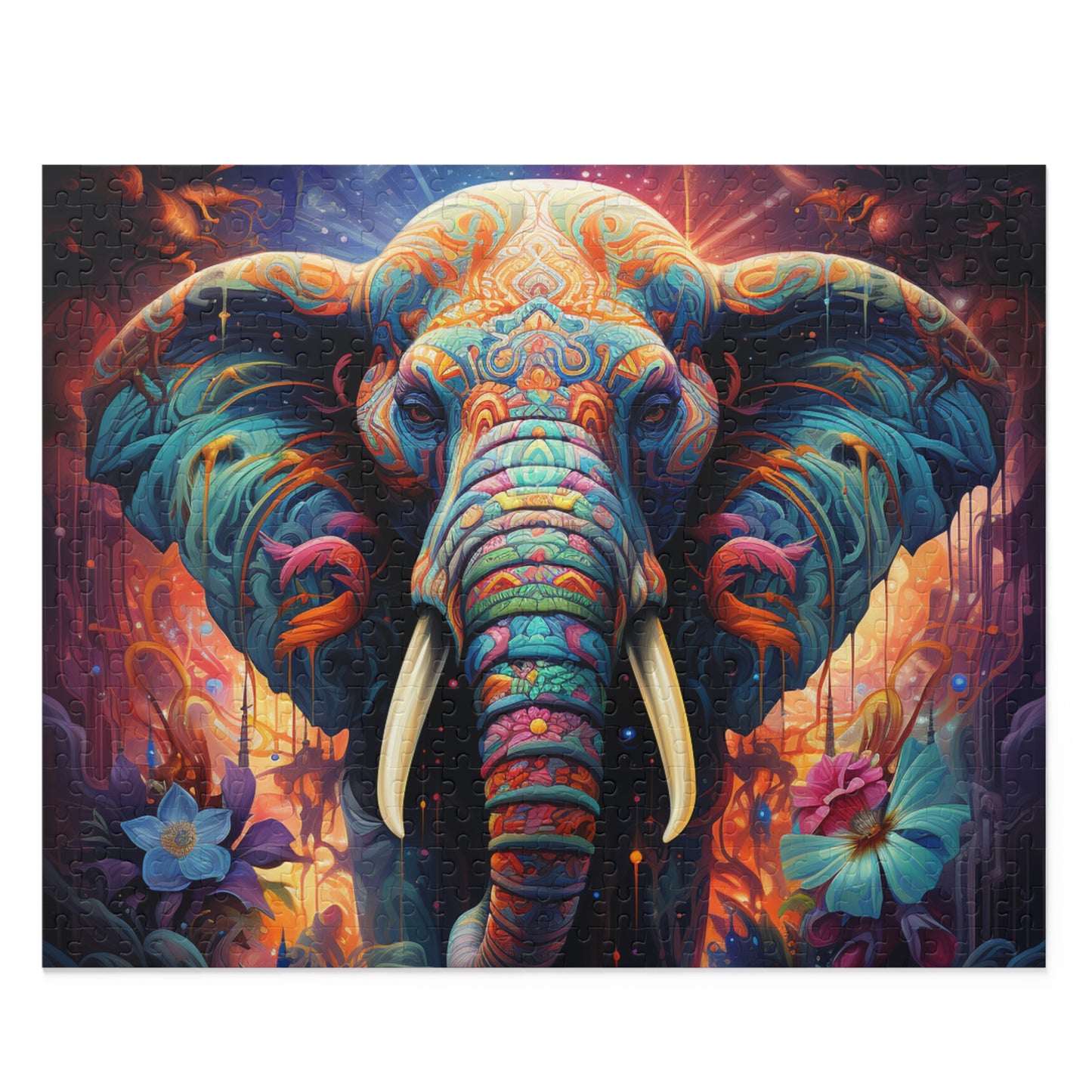 Abstract Elephant Jigsaw Puzzle for Boys, Girls, Kids Adult Birthday Business Jigsaw Puzzle Gift for Him Funny Humorous Indoor Outdoor Game Gift For Her Online-1