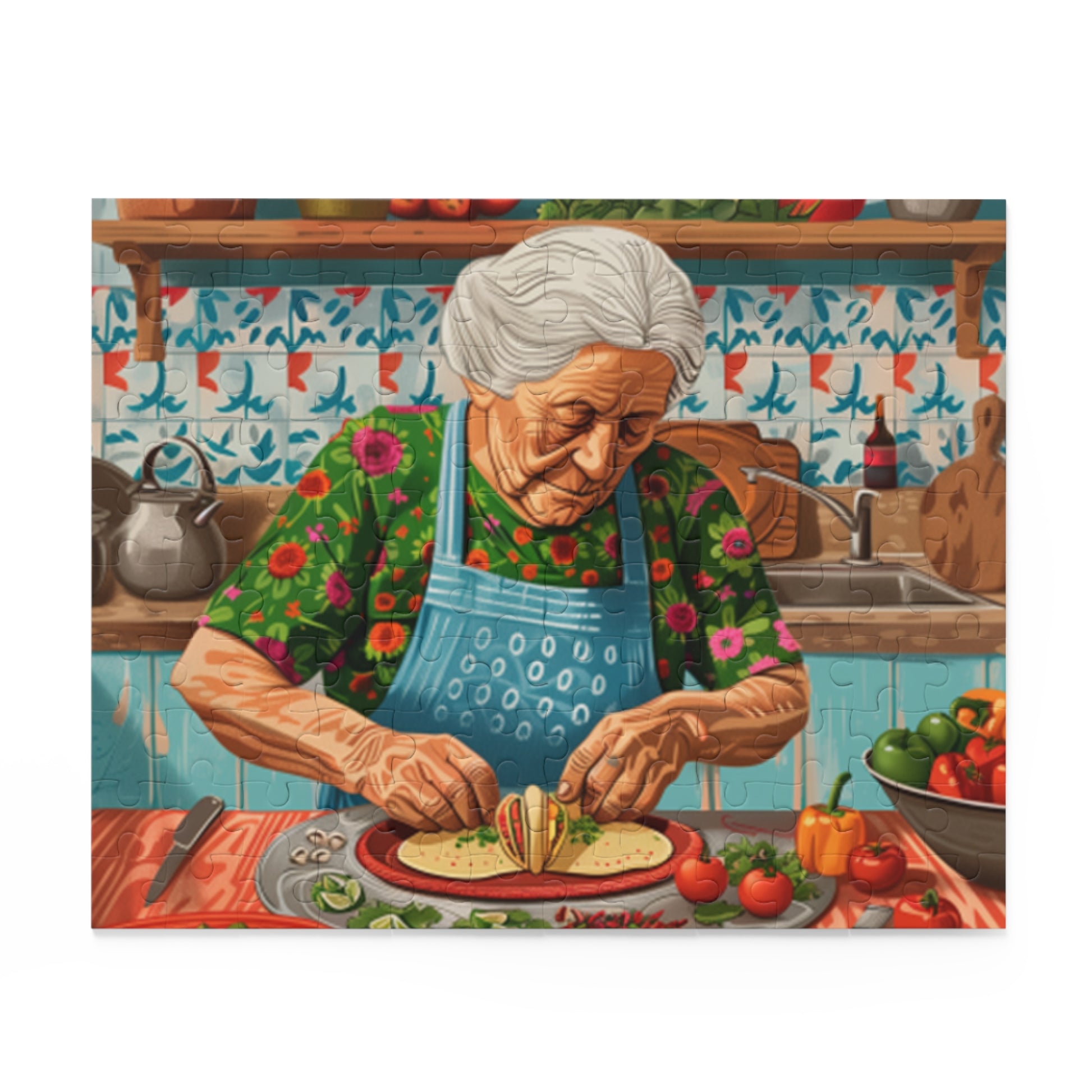 Mexican Art Retro Women Kitchen Jigsaw Puzzle Adult Birthday Business Jigsaw Puzzle Gift for Him Funny Humorous Indoor Outdoor Game Gift For Her Online-2