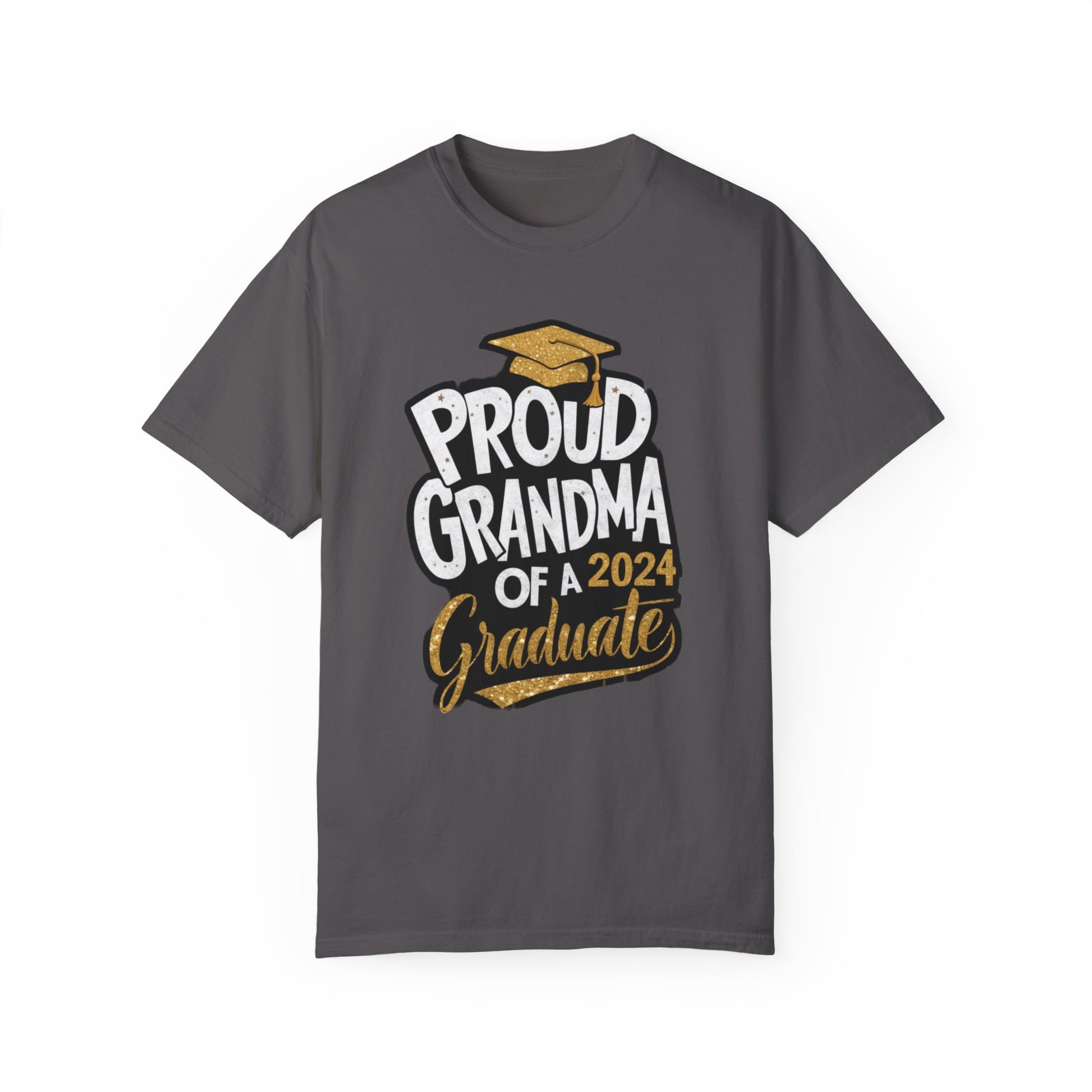 Proud of Grandma 2024 Graduate Unisex Garment-dyed T-shirt Cotton Funny Humorous Graphic Soft Premium Unisex Men Women Graphite T-shirt Birthday Gift-8