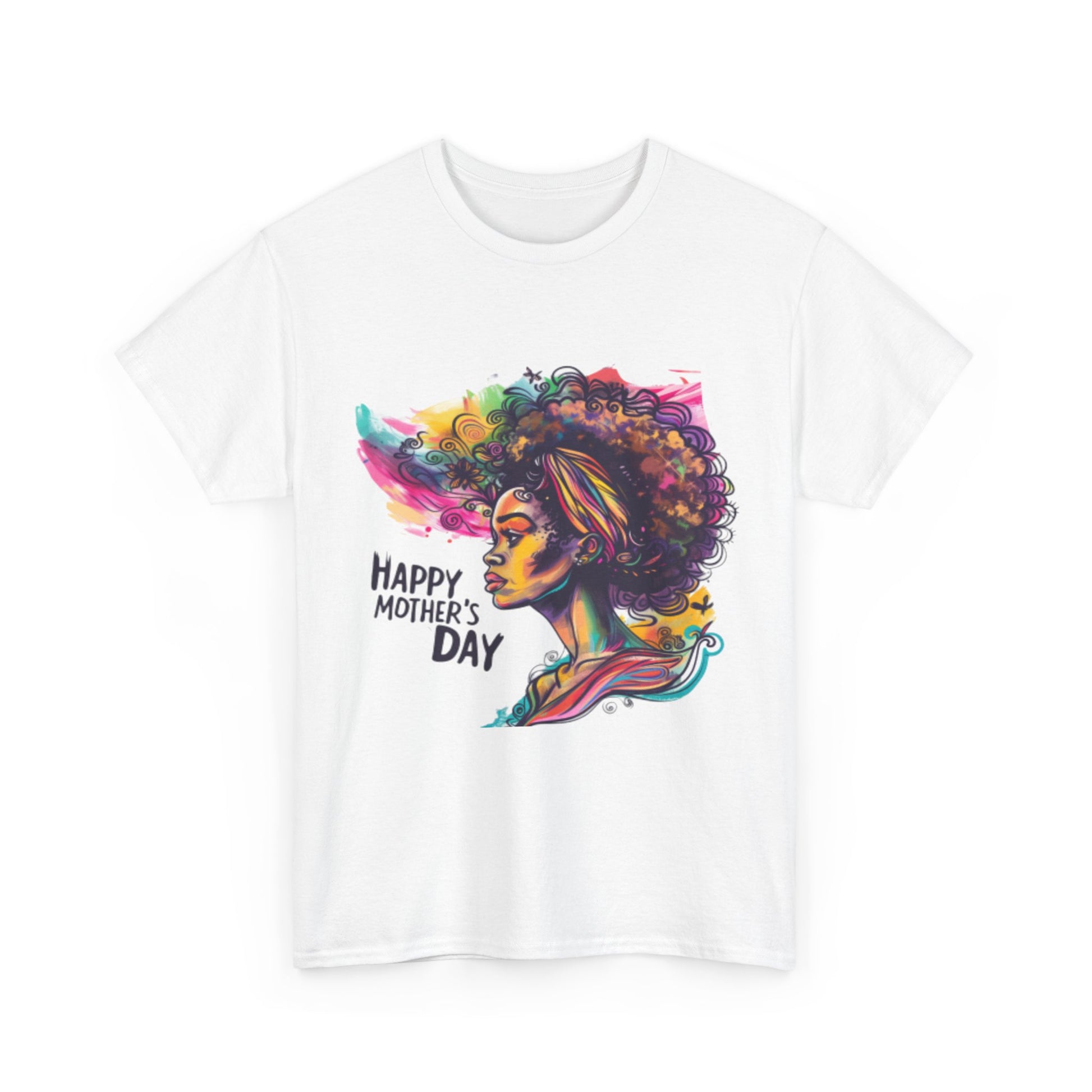 Happy Mother's Day African American Mom Graphic Unisex Heavy Cotton Tee Cotton Funny Humorous Graphic Soft Premium Unisex Men Women White T-shirt Birthday Gift-15